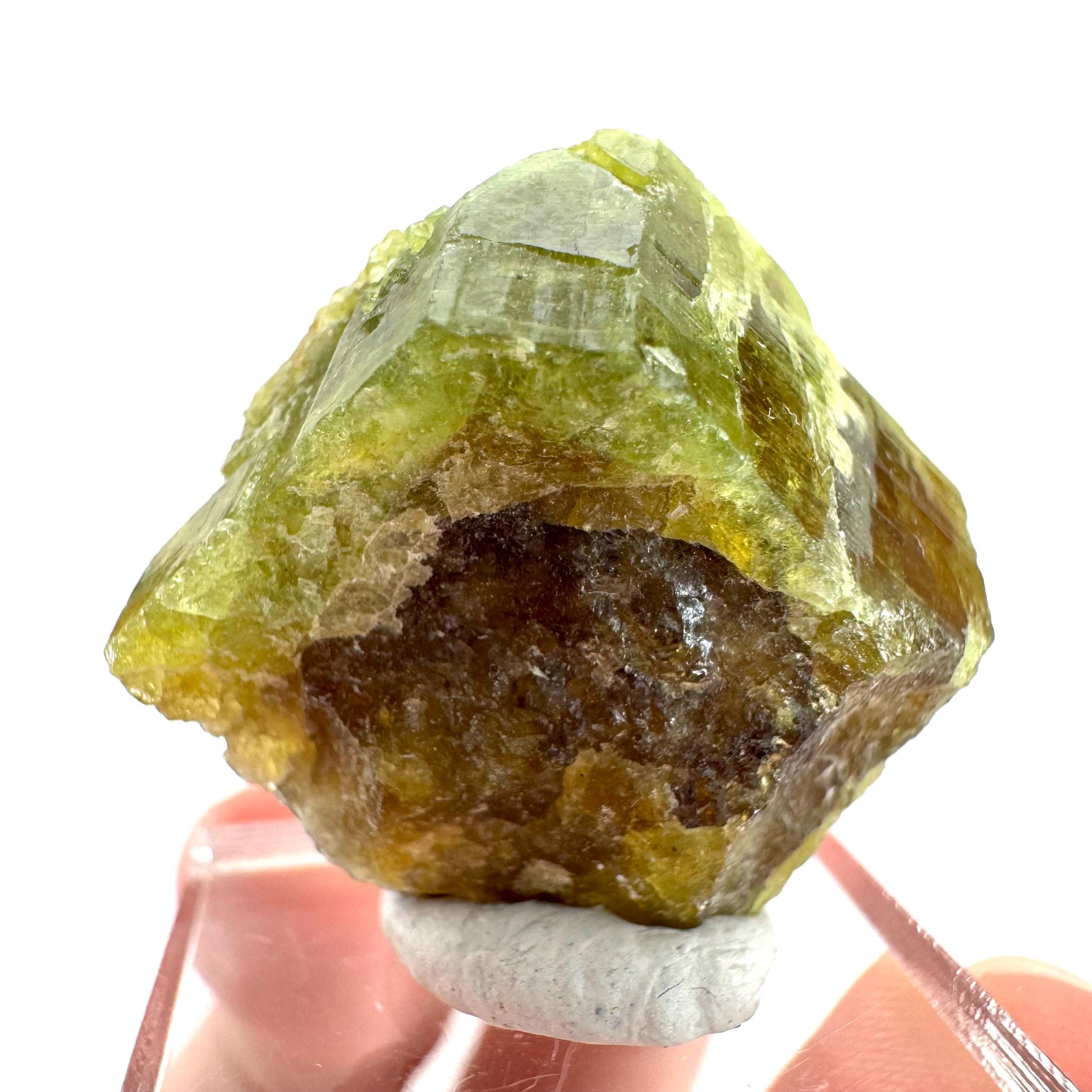 Andradite-Grossular Garnet | natural green crystal, raw mineral specimen from Mali