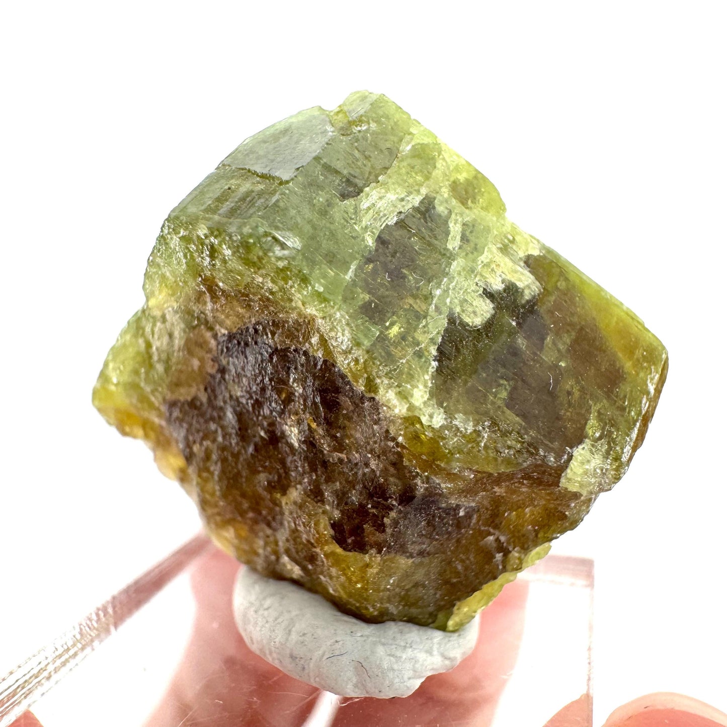 Andradite-Grossular Garnet | natural green crystal, raw mineral specimen from Mali