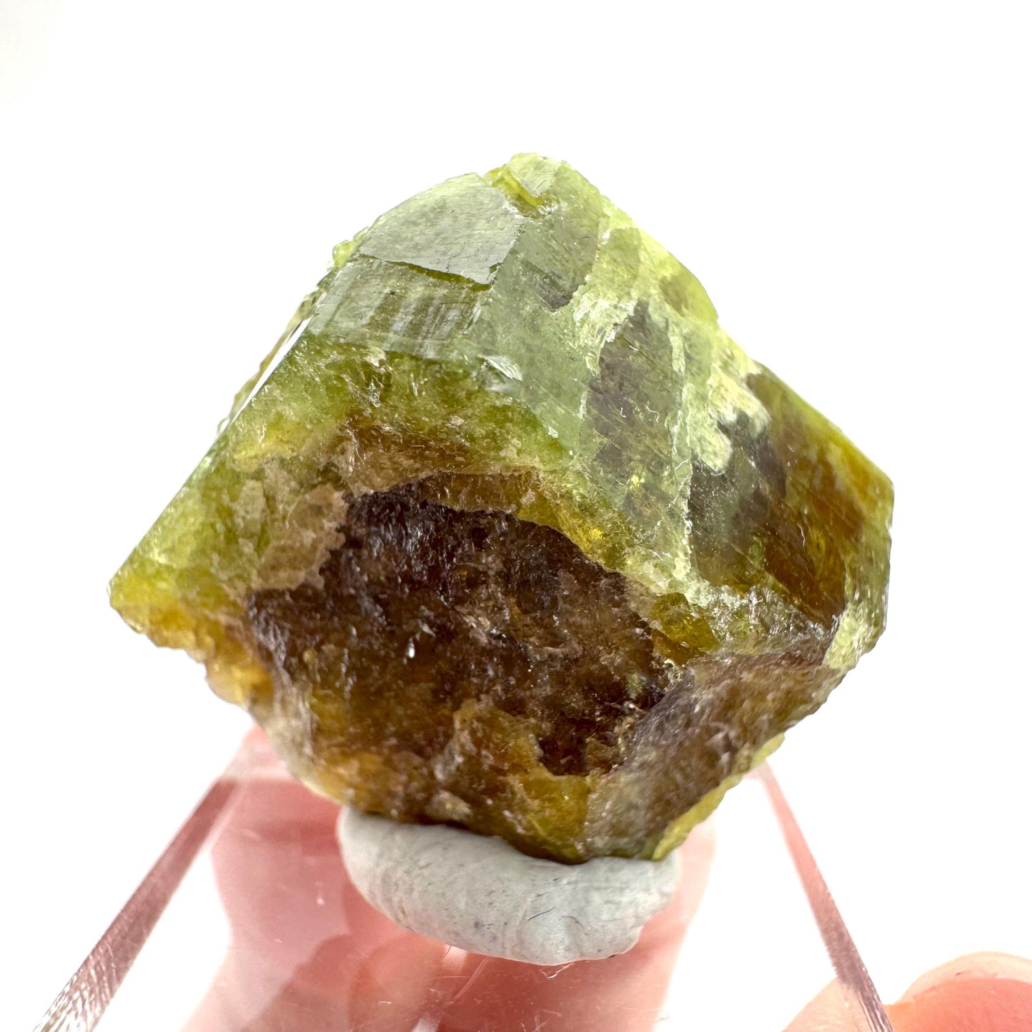 Andradite-Grossular Garnet | natural green crystal, raw mineral specimen from Mali