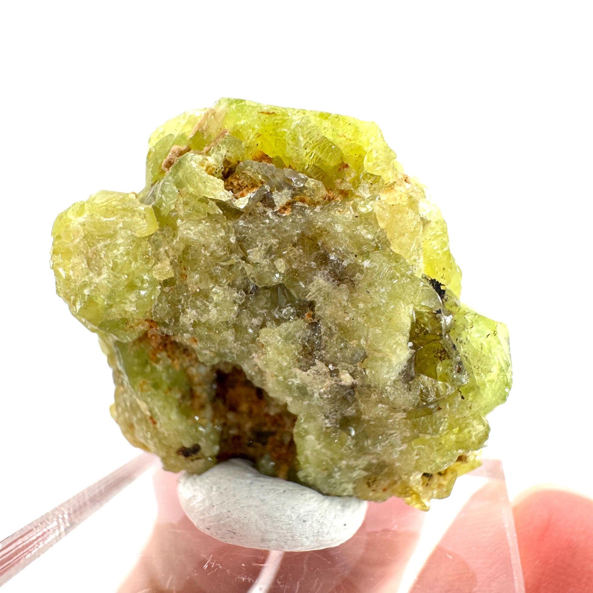Andradite-Grossular Garnet | natural green crystal, raw mineral specimen from Mali