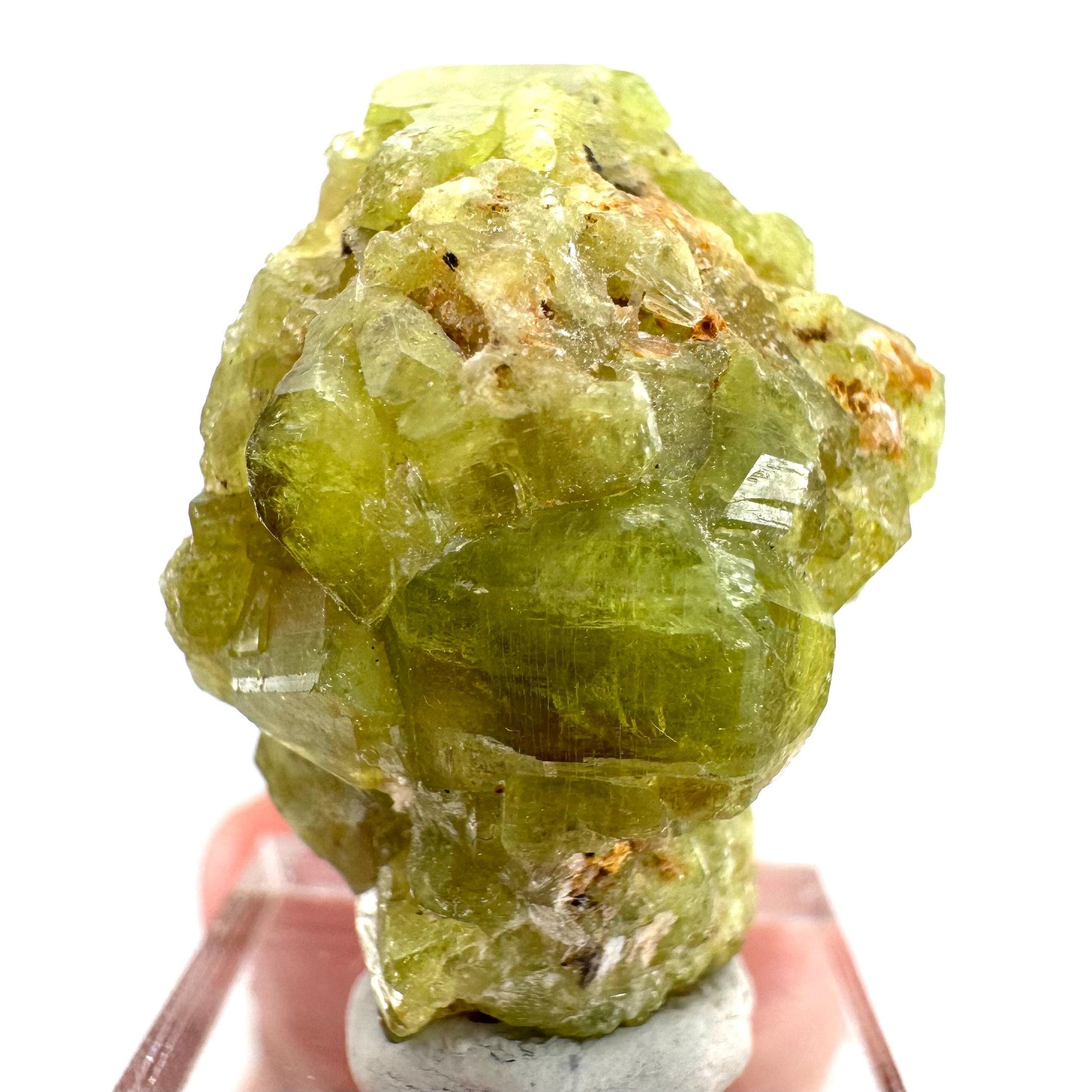 Andradite-Grossular Garnet | natural green crystal, raw mineral specimen from Mali