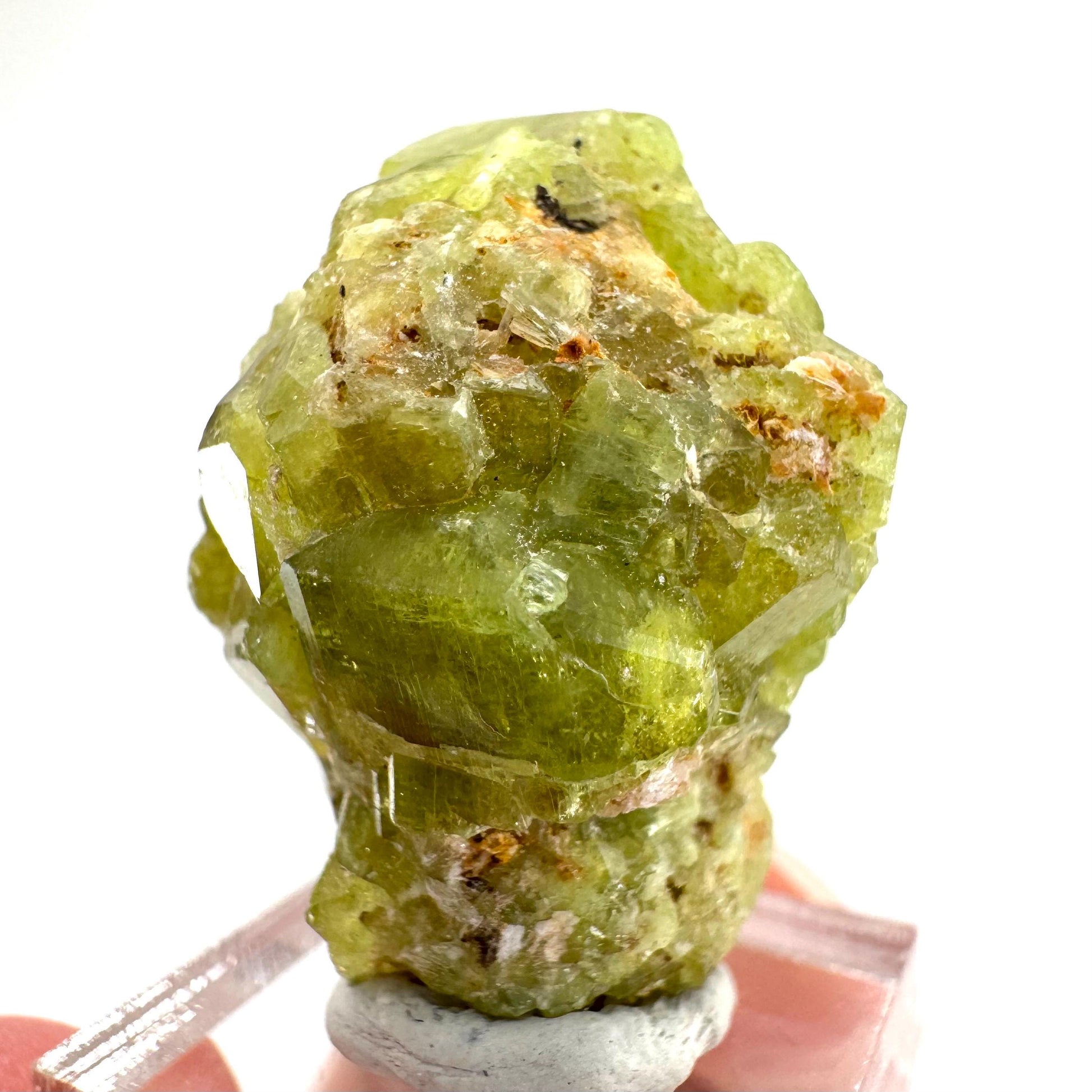 Andradite-Grossular Garnet | natural green crystal, raw mineral specimen from Mali