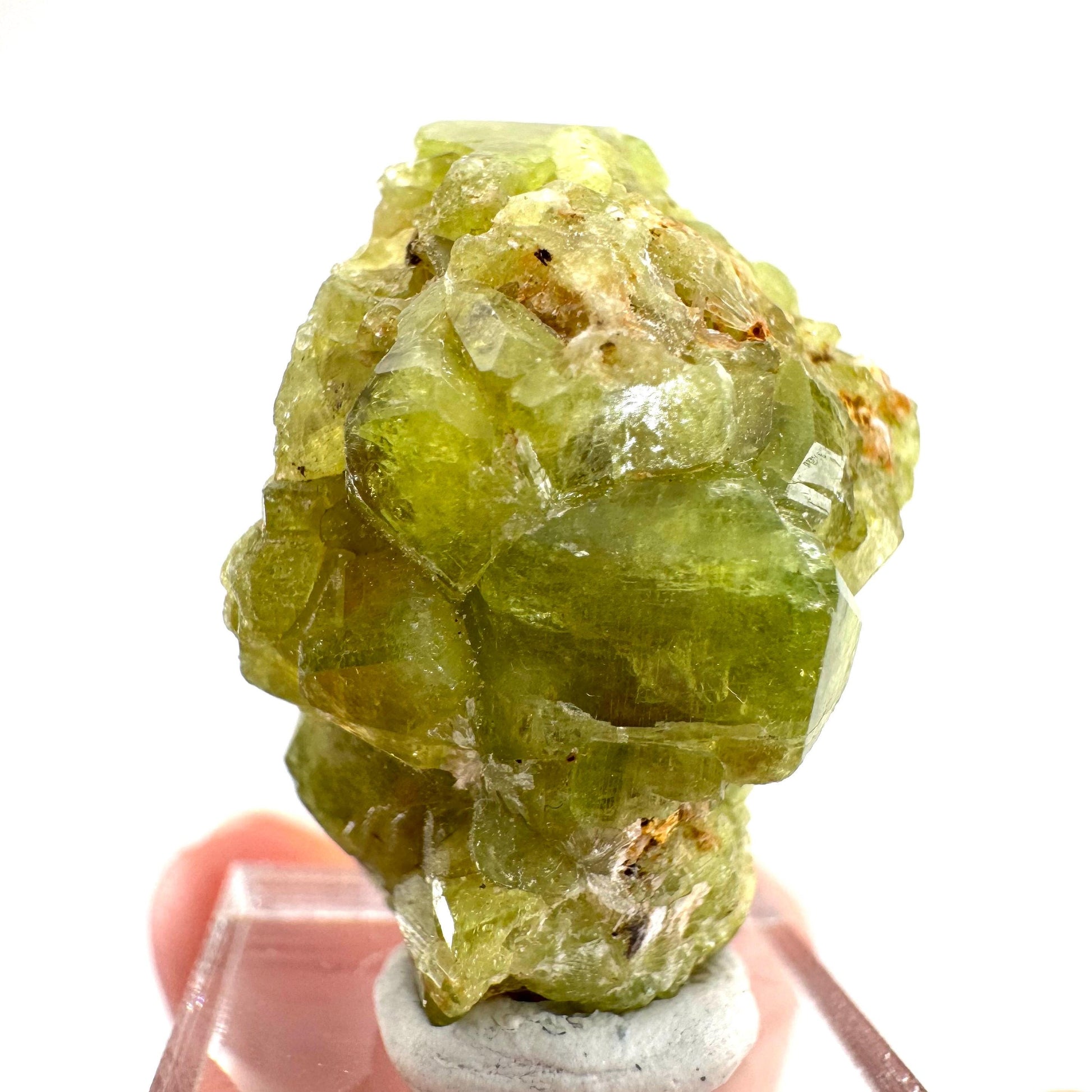 Andradite-Grossular Garnet | natural green crystal, raw mineral specimen from Mali