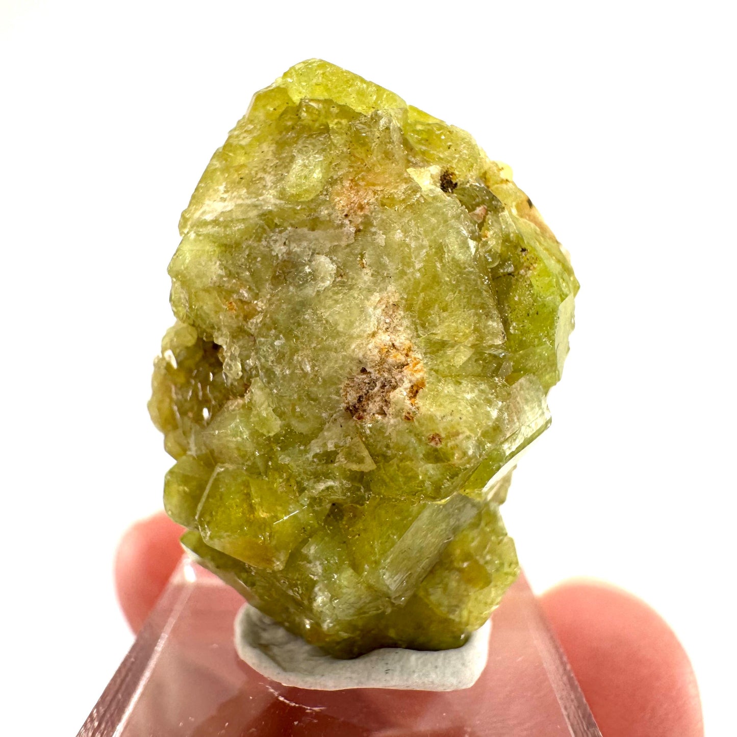 Andradite-Grossular Garnet | natural green crystal, raw mineral specimen from Mali