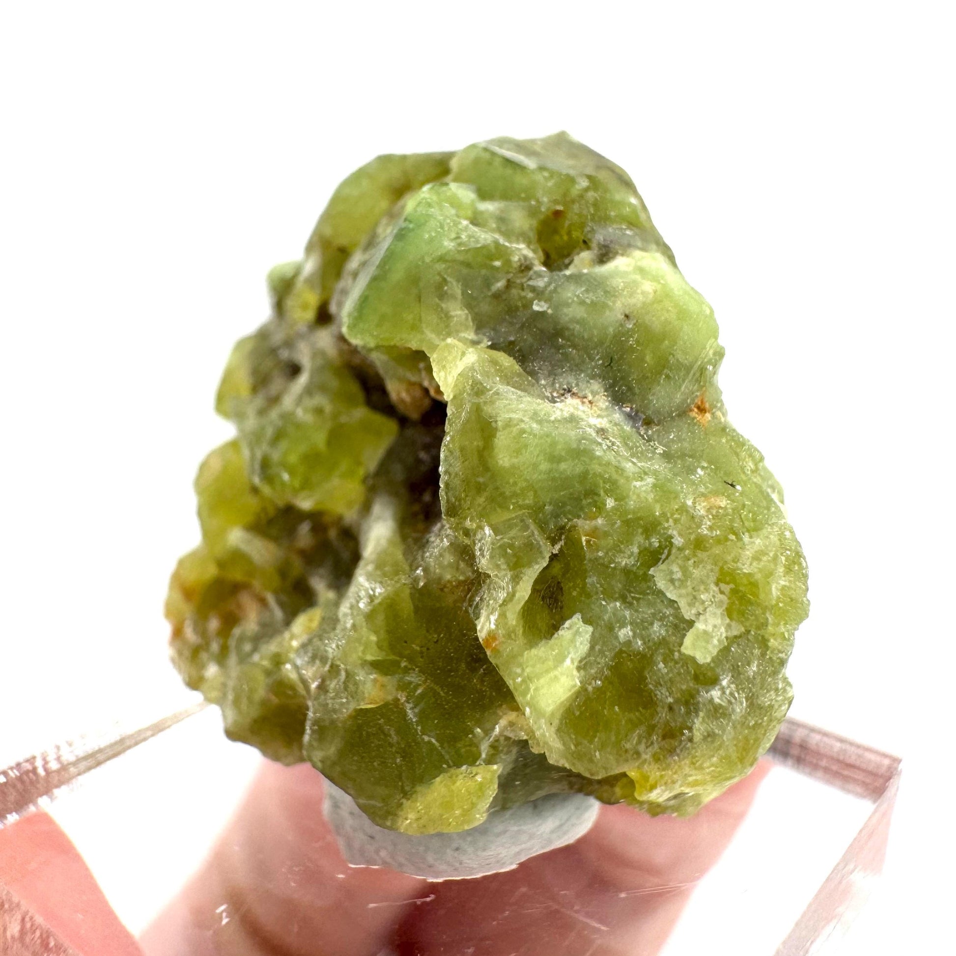 Andradite-Grossular Garnet | natural green crystal, raw mineral specimen from Mali