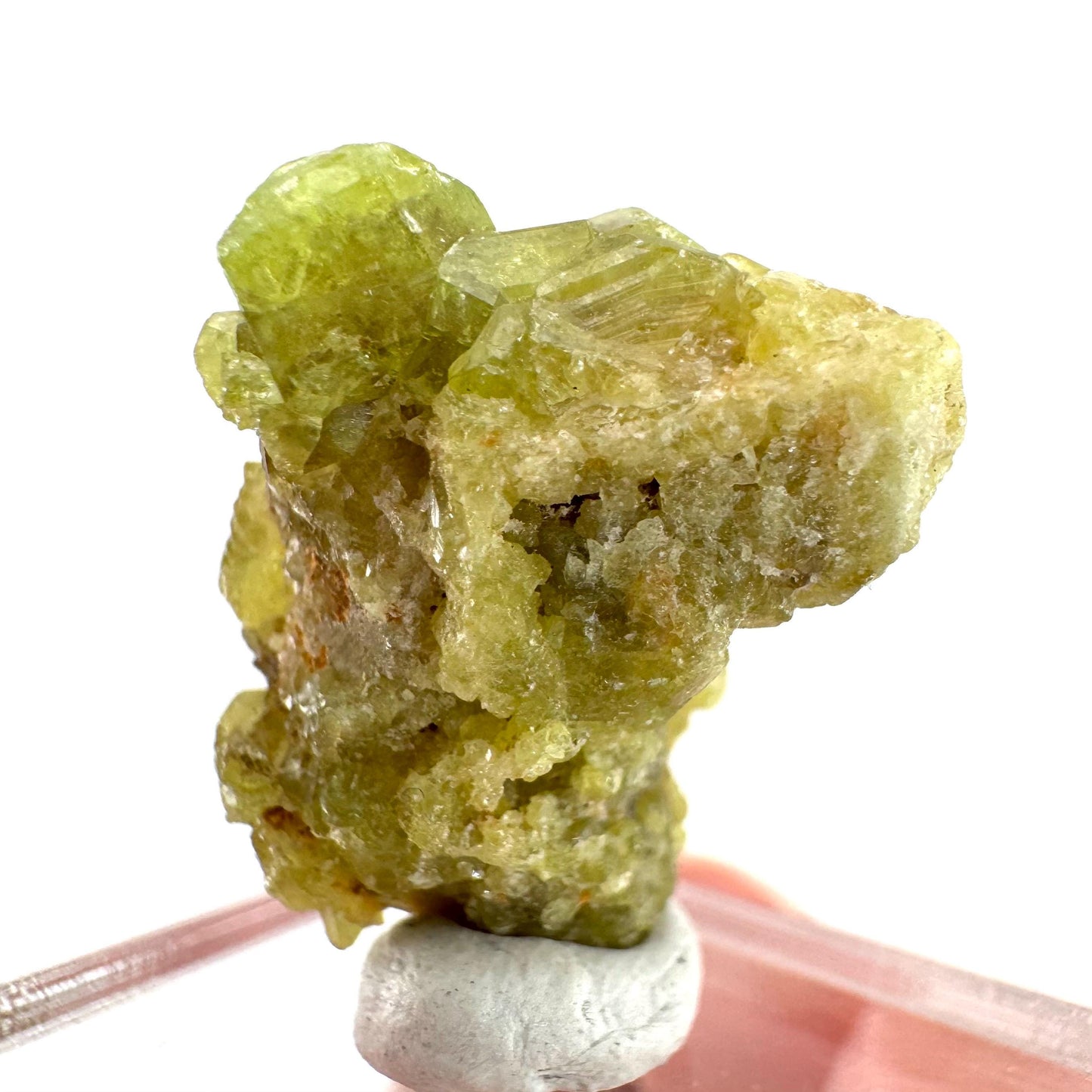 Andradite-Grossular Garnet | natural green crystal, raw mineral specimen from Mali