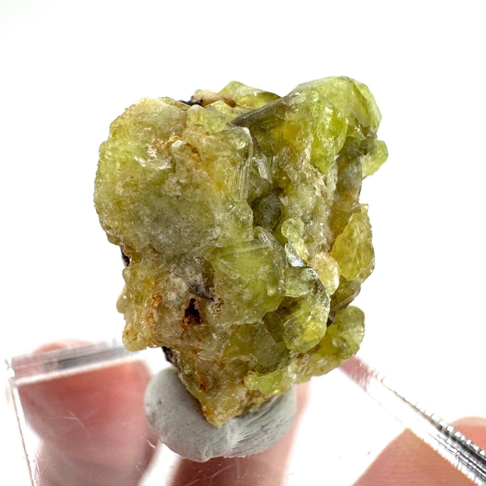 Andradite-Grossular Garnet | natural green crystal, raw mineral specimen from Mali