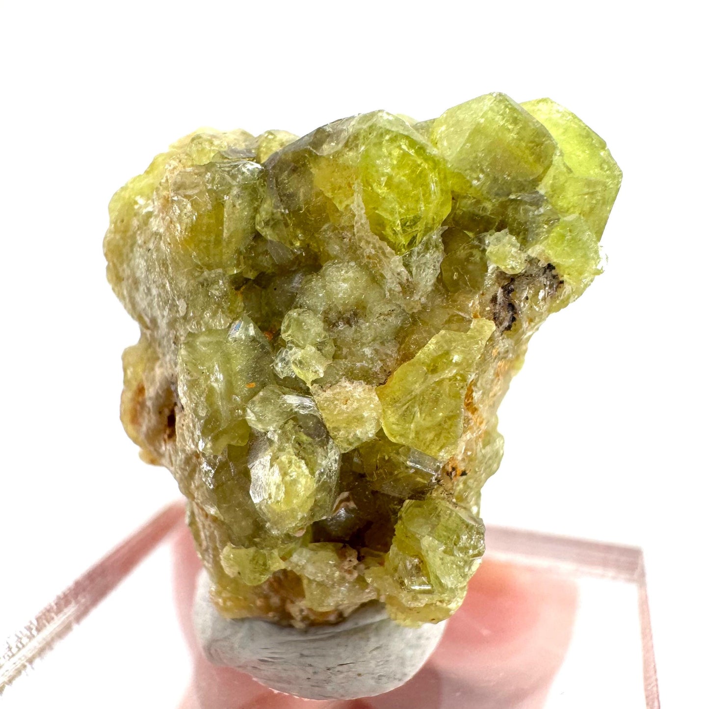Andradite-Grossular Garnet | natural green crystal, raw mineral specimen from Mali