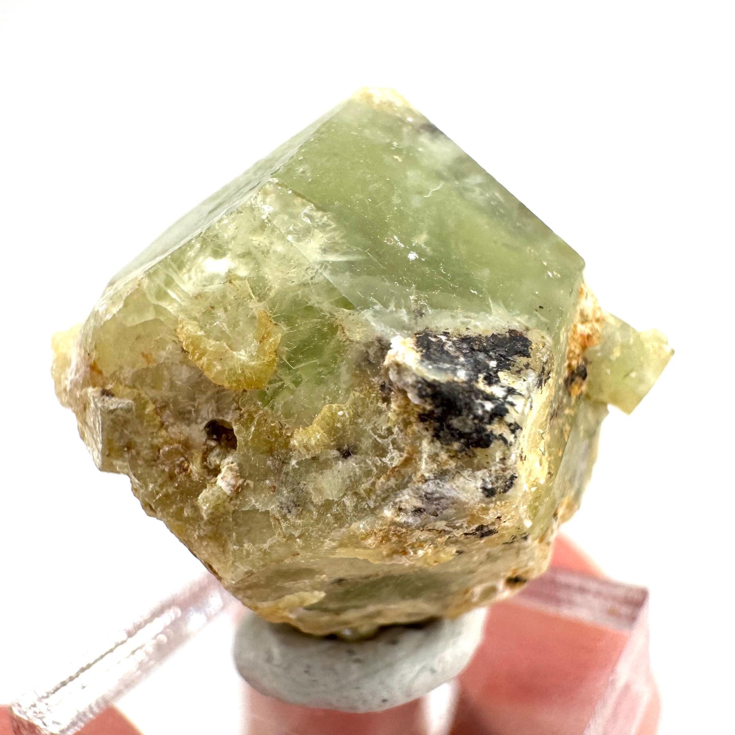 Andradite-Grossular Garnet | natural green crystal, raw mineral specimen from Mali