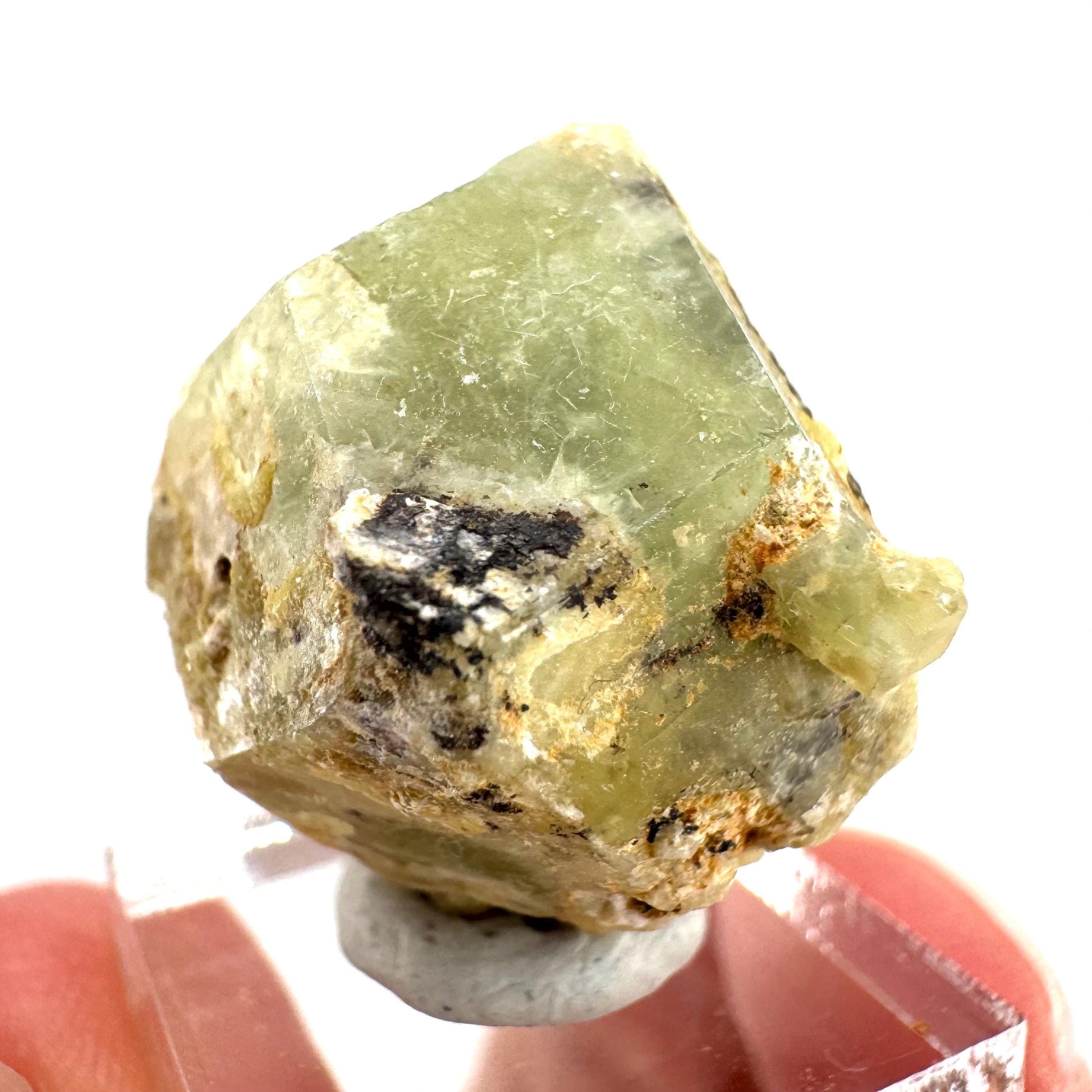 Andradite-Grossular Garnet | natural green crystal, raw mineral specimen from Mali