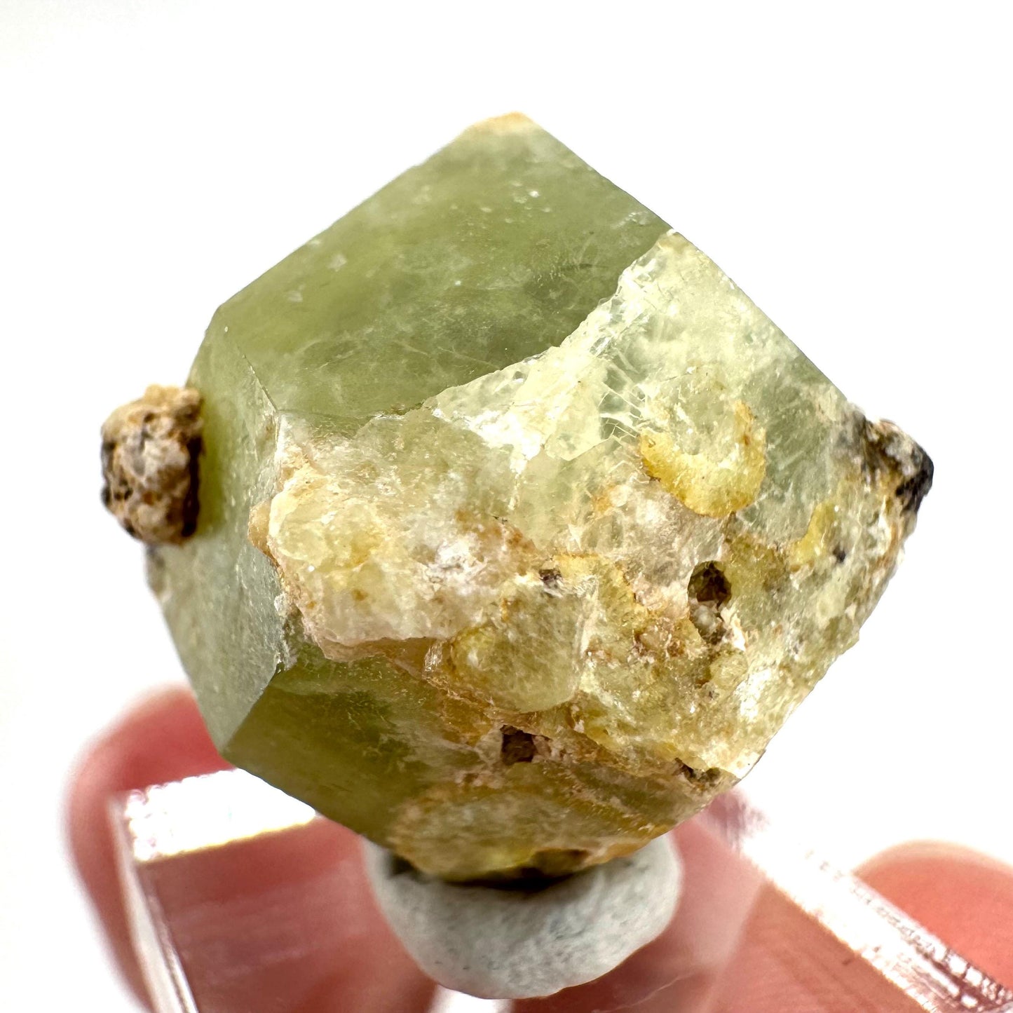 Andradite-Grossular Garnet | natural green crystal, raw mineral specimen from Mali