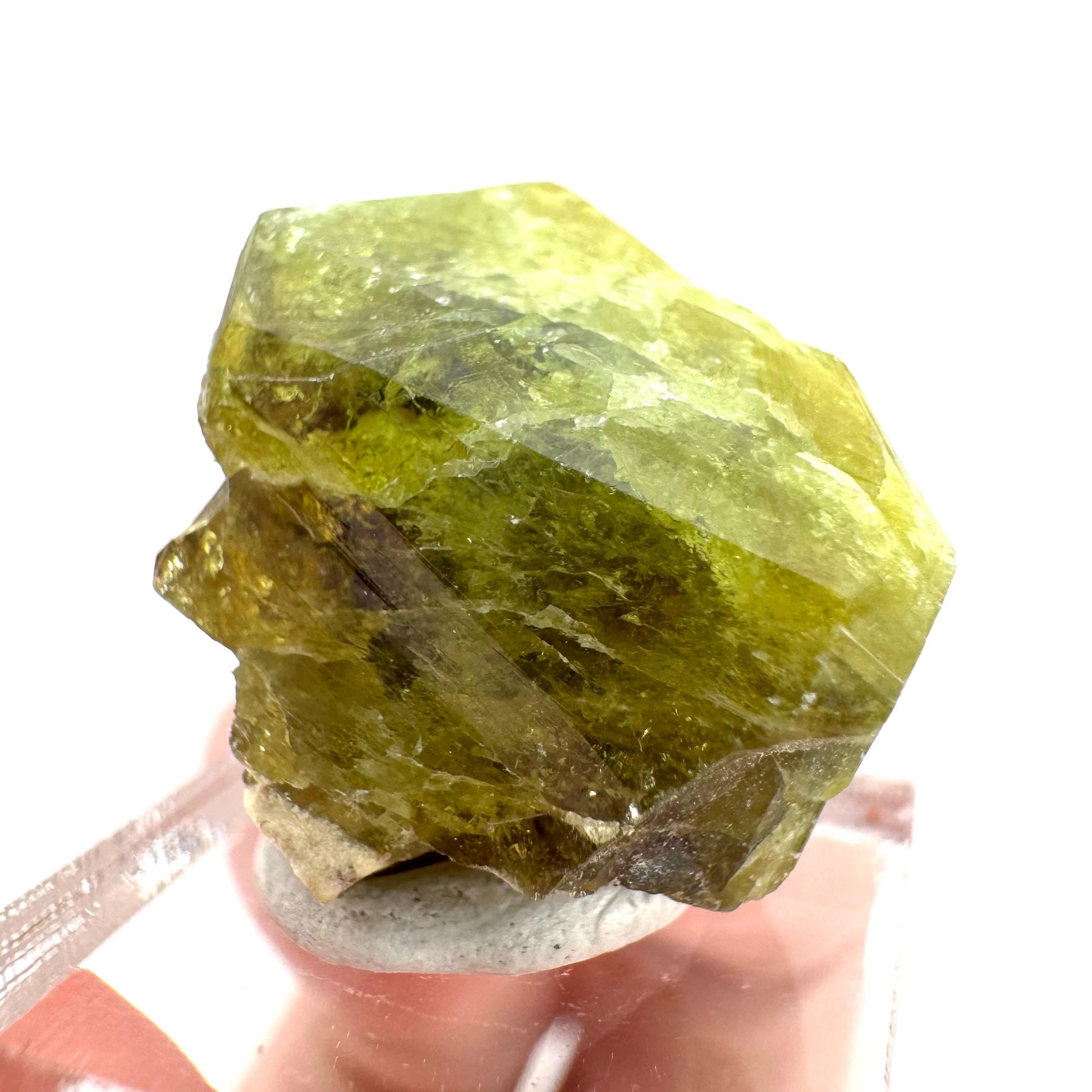 Andradite-Grossular Garnet | natural green crystal, raw mineral specimen from Mali