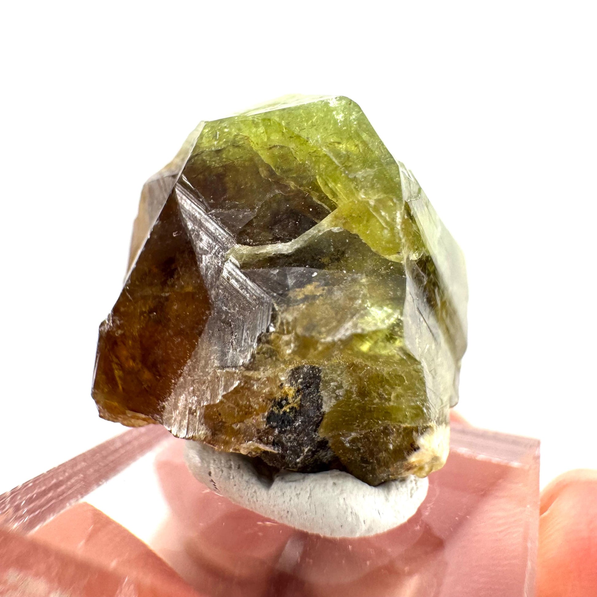 Andradite-Grossular Garnet | natural green crystal, raw mineral specimen from Mali