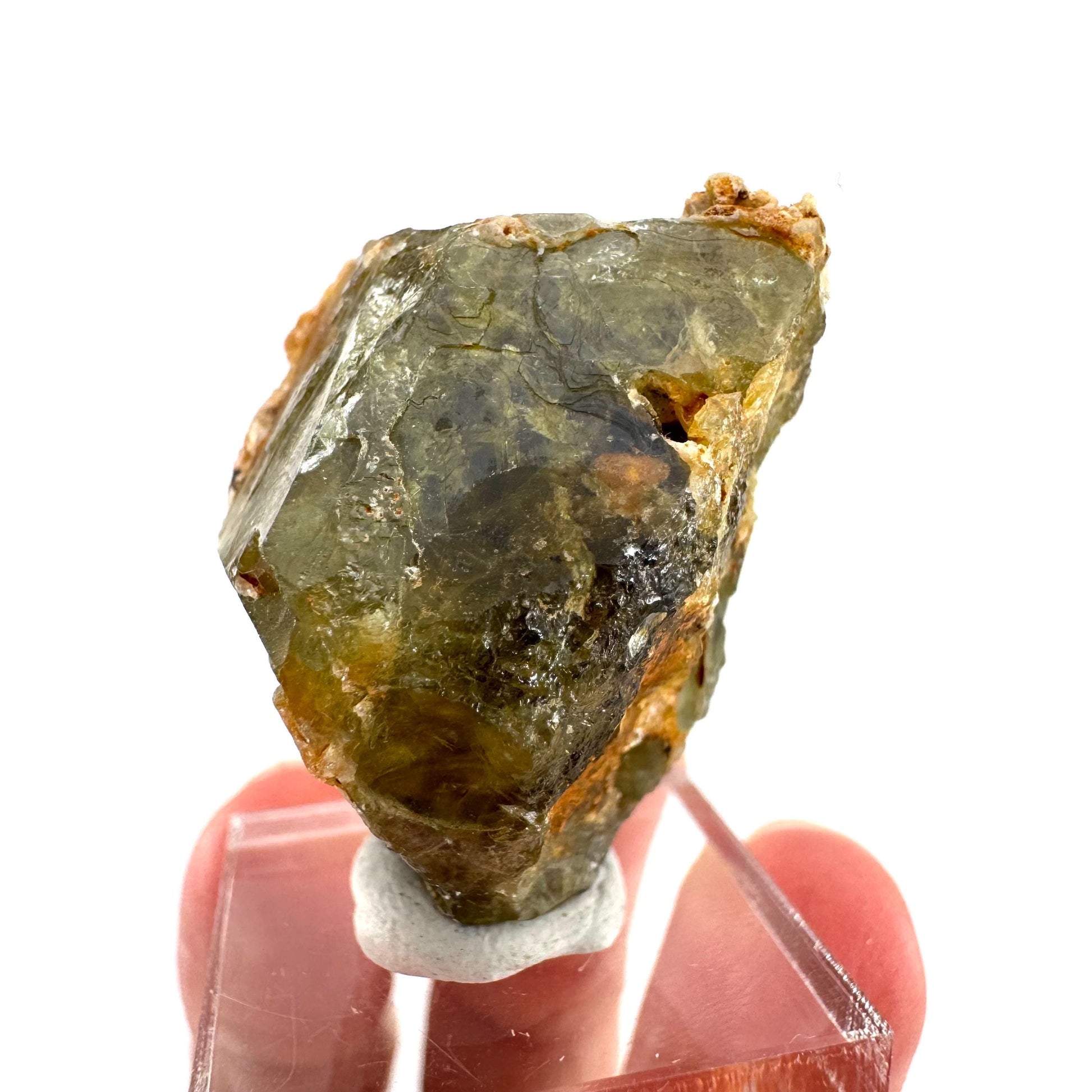 Andradite-Grossular Garnet | natural green crystal, raw mineral specimen from Mali