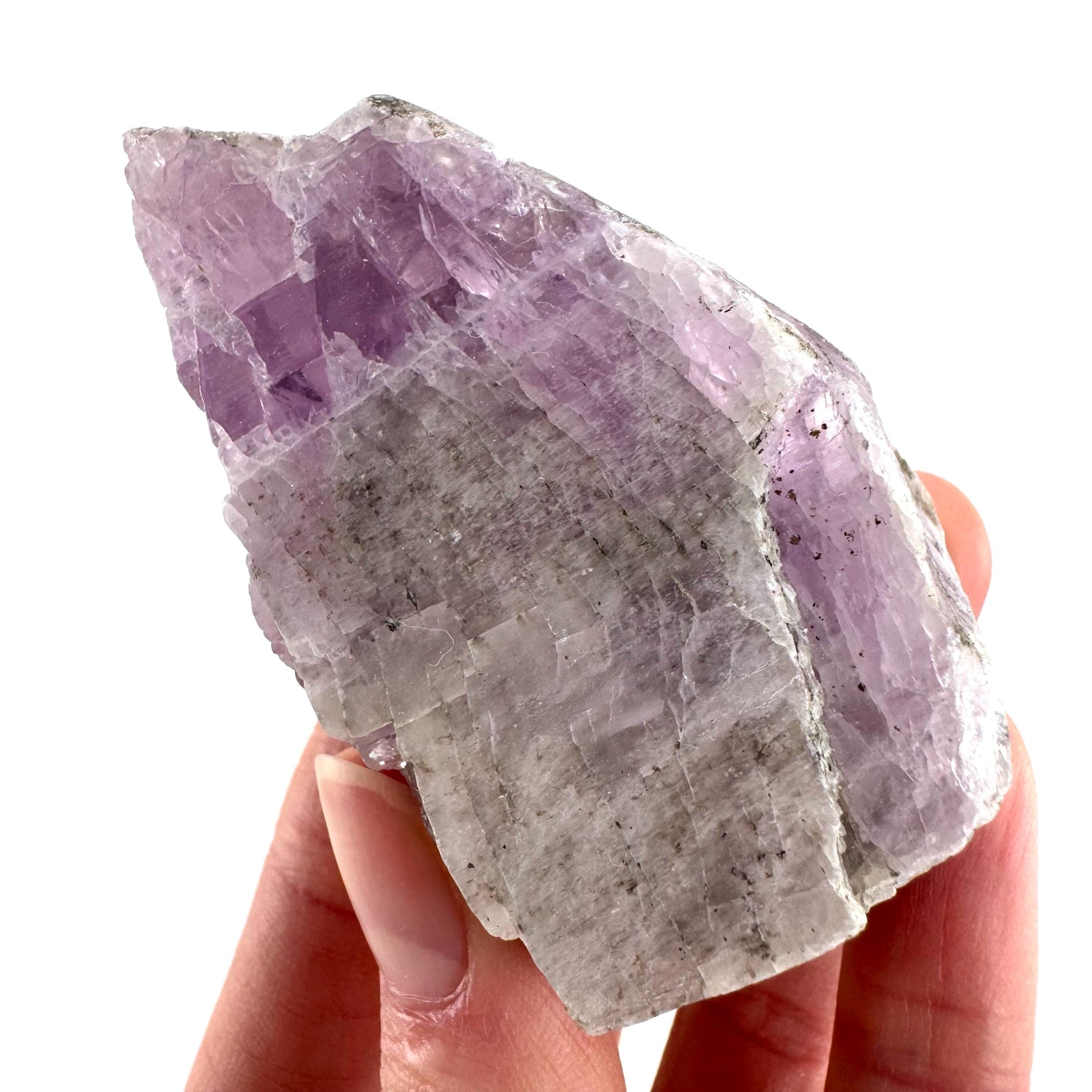 Lavender Kunzite | raw pink spodumene crystal, mineral specimen from Pakistan