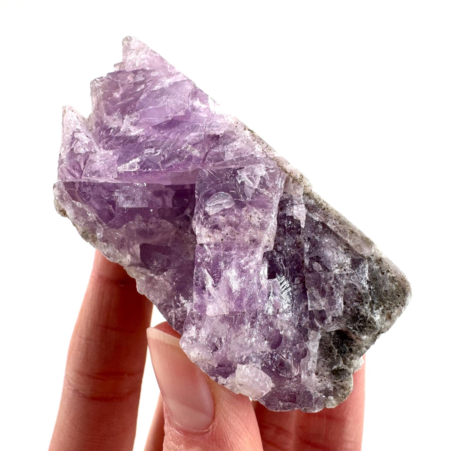 Lavender Kunzite | raw pink spodumene crystal, mineral specimen from Pakistan