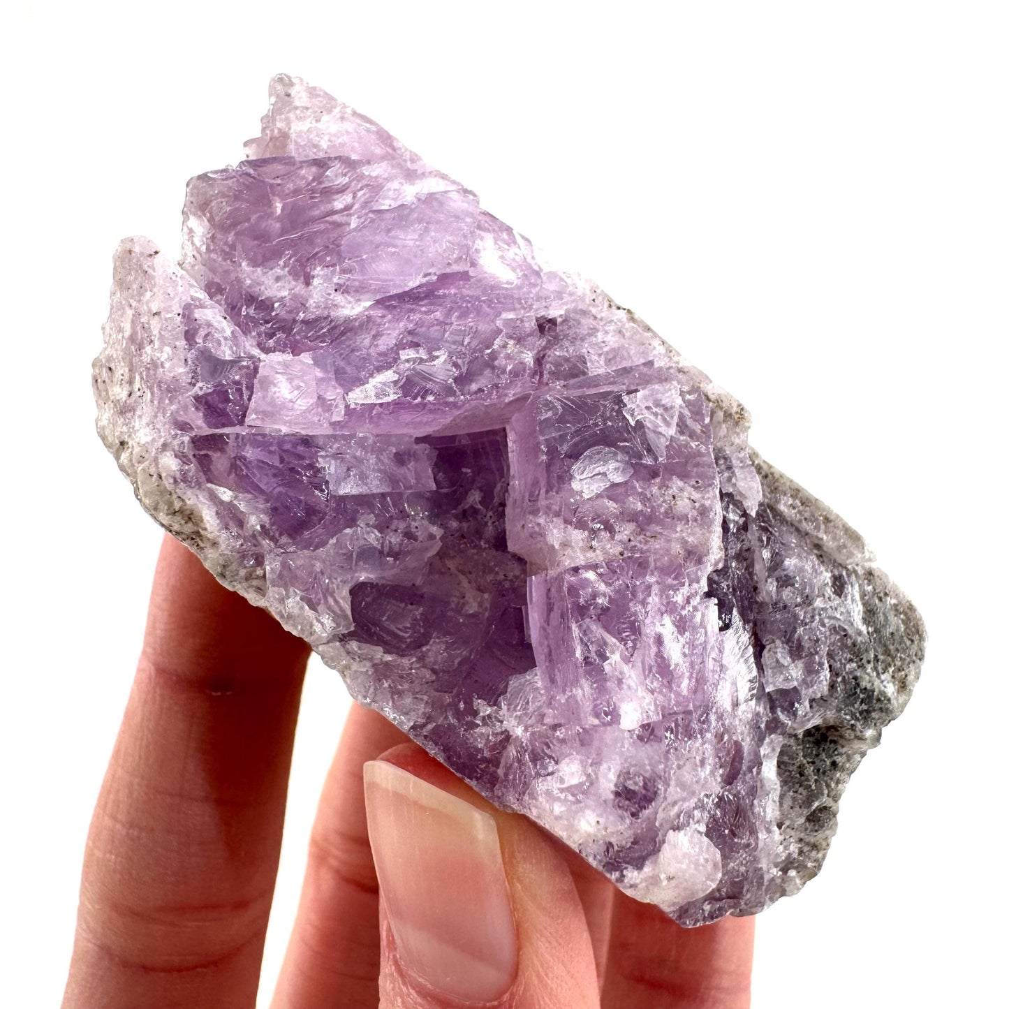 Lavender Kunzite | raw pink spodumene crystal, mineral specimen from Pakistan