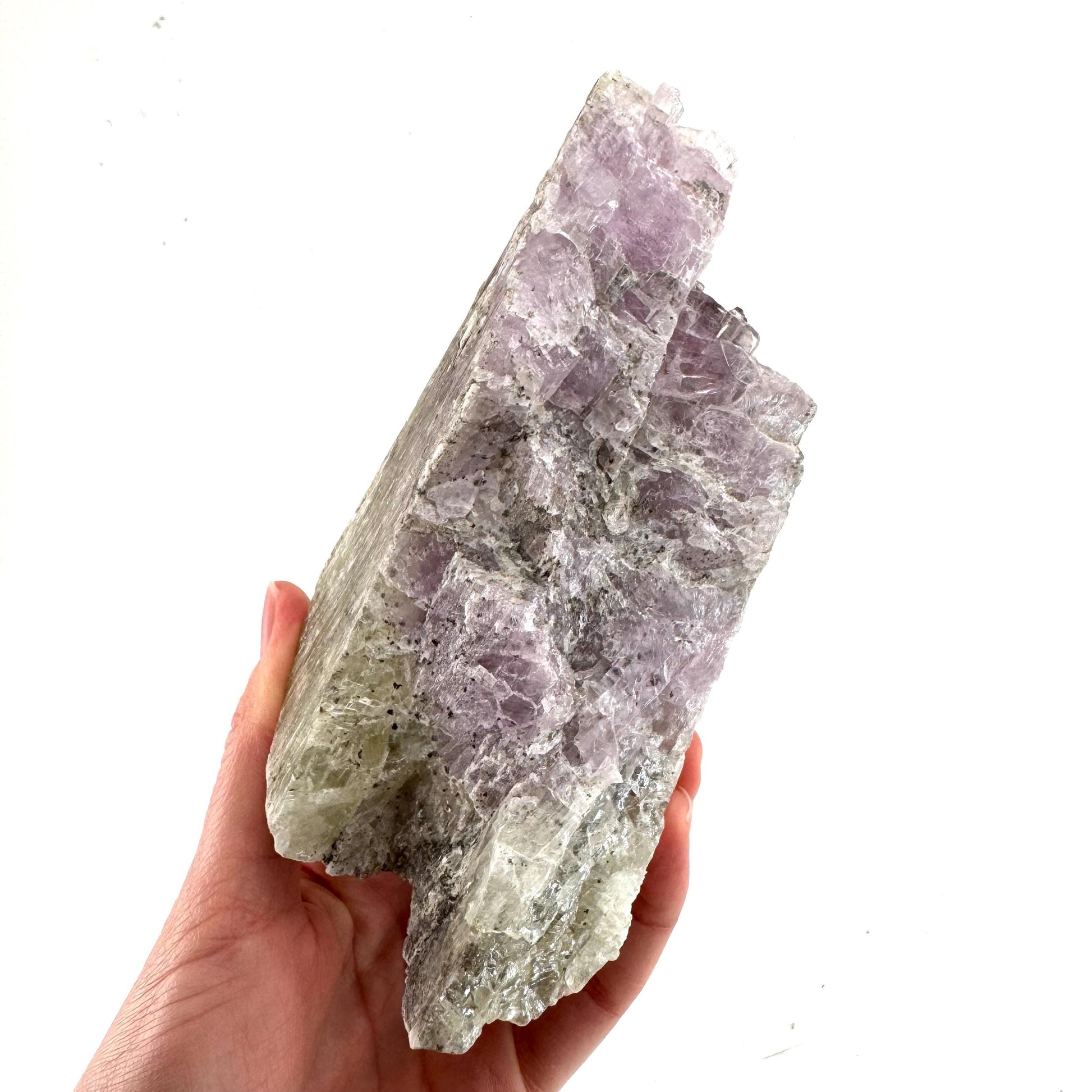 Lavender Kunzite | raw pink spodumene crystal, mineral specimen from Pakistan