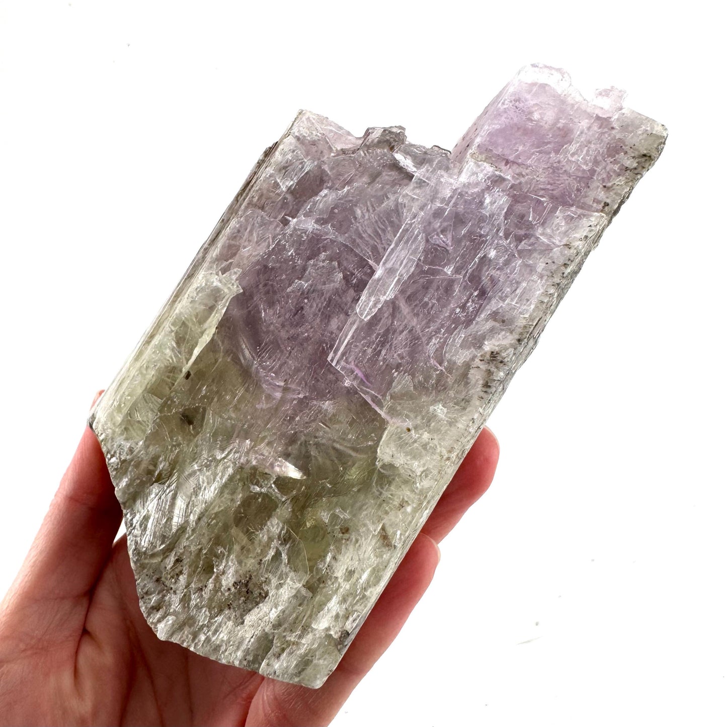 Lavender Kunzite | raw pink spodumene crystal, mineral specimen from Pakistan