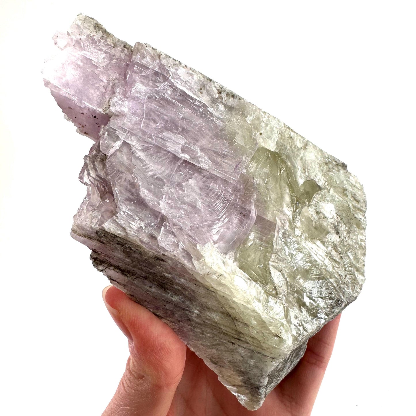 Lavender Kunzite | raw pink spodumene crystal, mineral specimen from Pakistan
