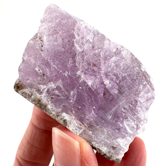 Lavender Kunzite | raw pink spodumene crystal, mineral specimen from Pakistan