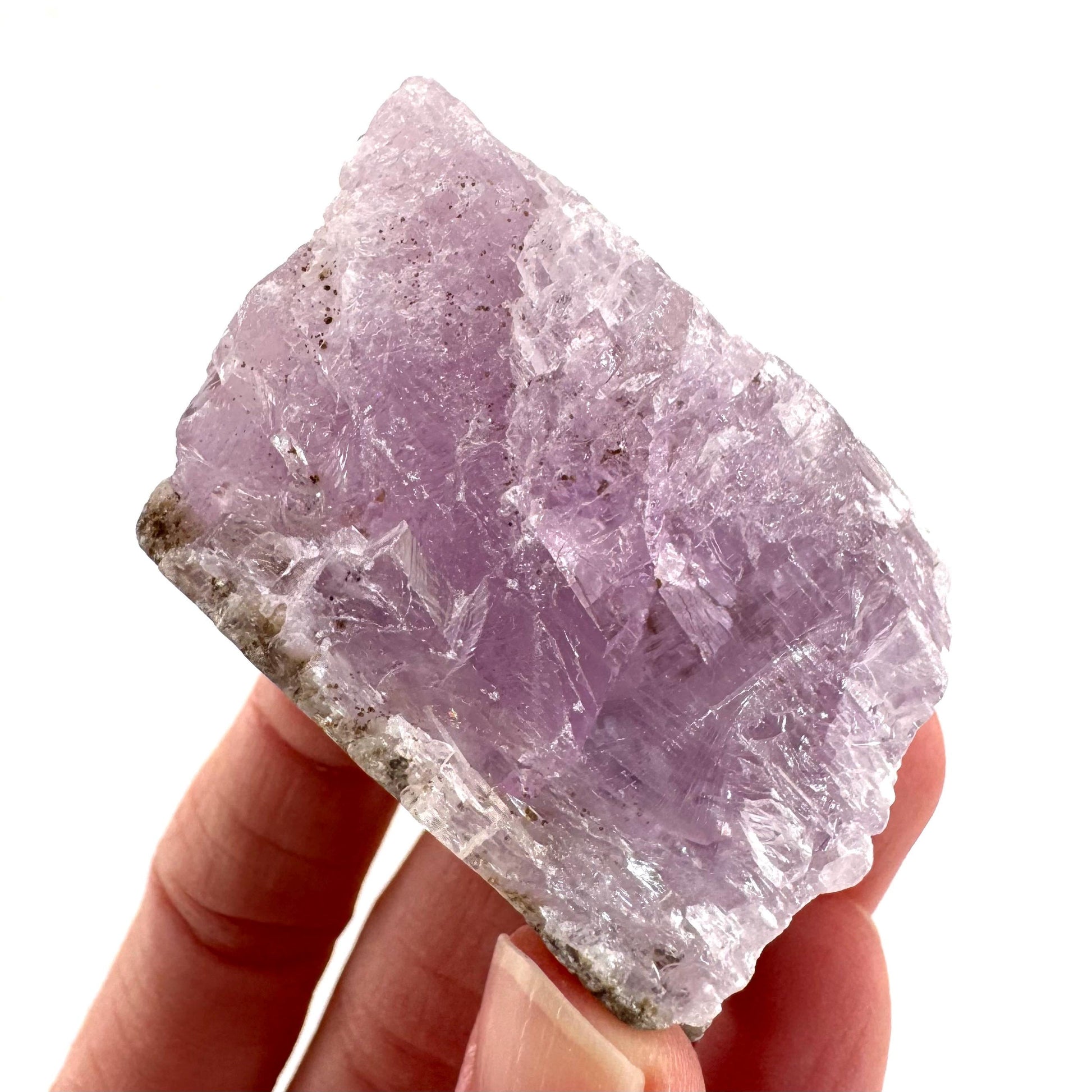 Lavender Kunzite | raw pink spodumene crystal, mineral specimen from Pakistan
