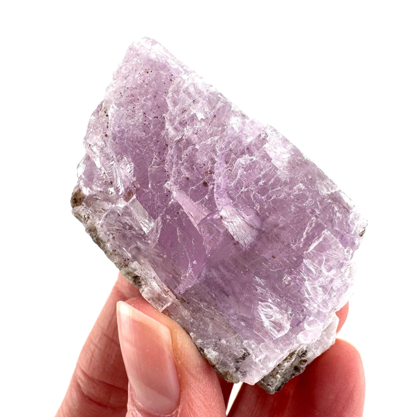 Lavender Kunzite | raw pink spodumene crystal, mineral specimen from Pakistan