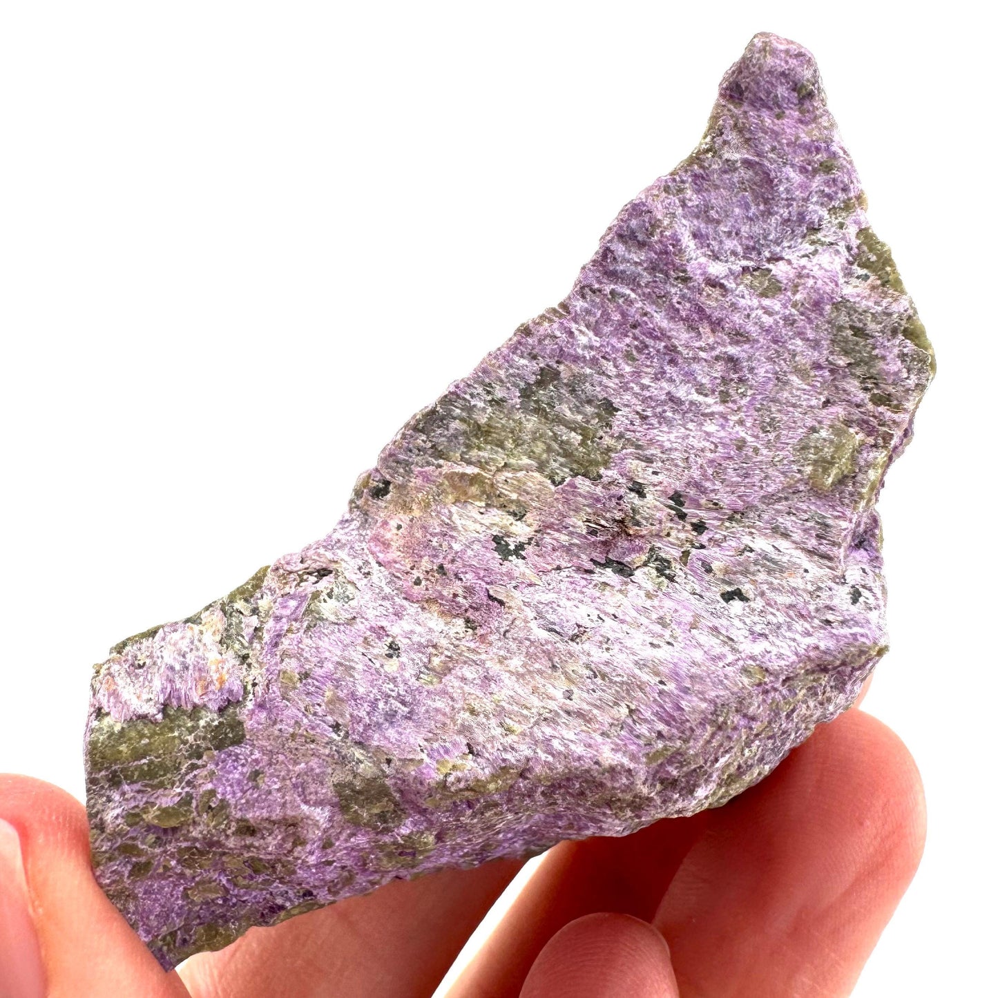 Stichtite | raw purple stichtite with serpentine, mineral specimen from South Africa