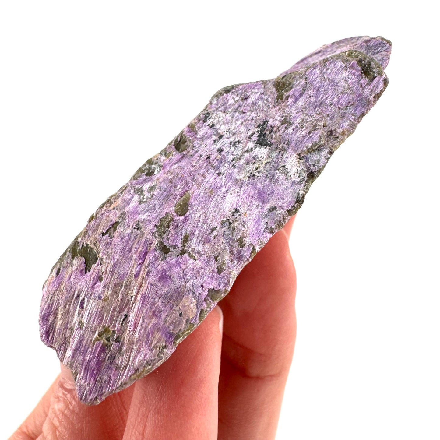 Stichtite | raw purple stichtite with serpentine, mineral specimen from South Africa
