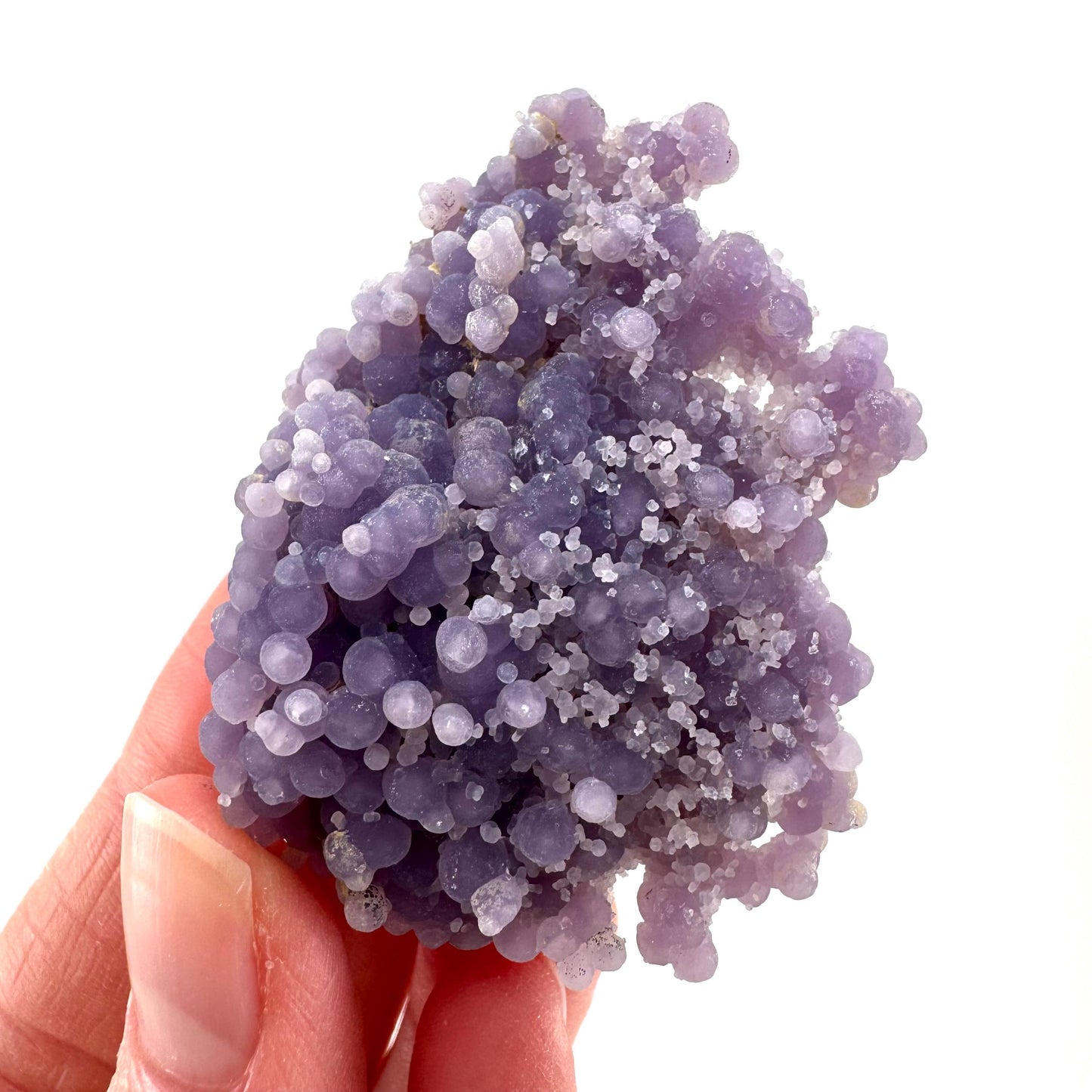 Grape Agate | botryoidal crystal cluster, purple mineral specimen from Indonesia