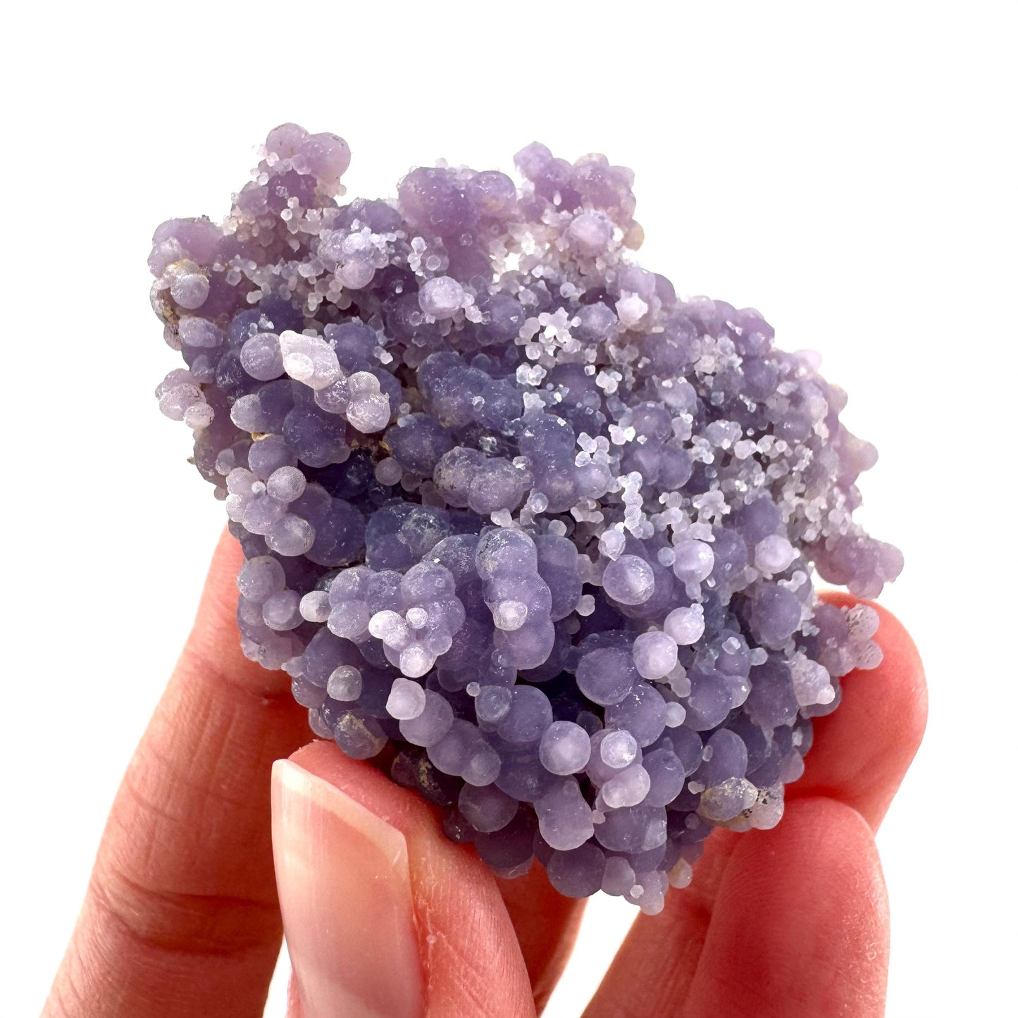 Grape Agate | botryoidal crystal cluster, purple mineral specimen from Indonesia