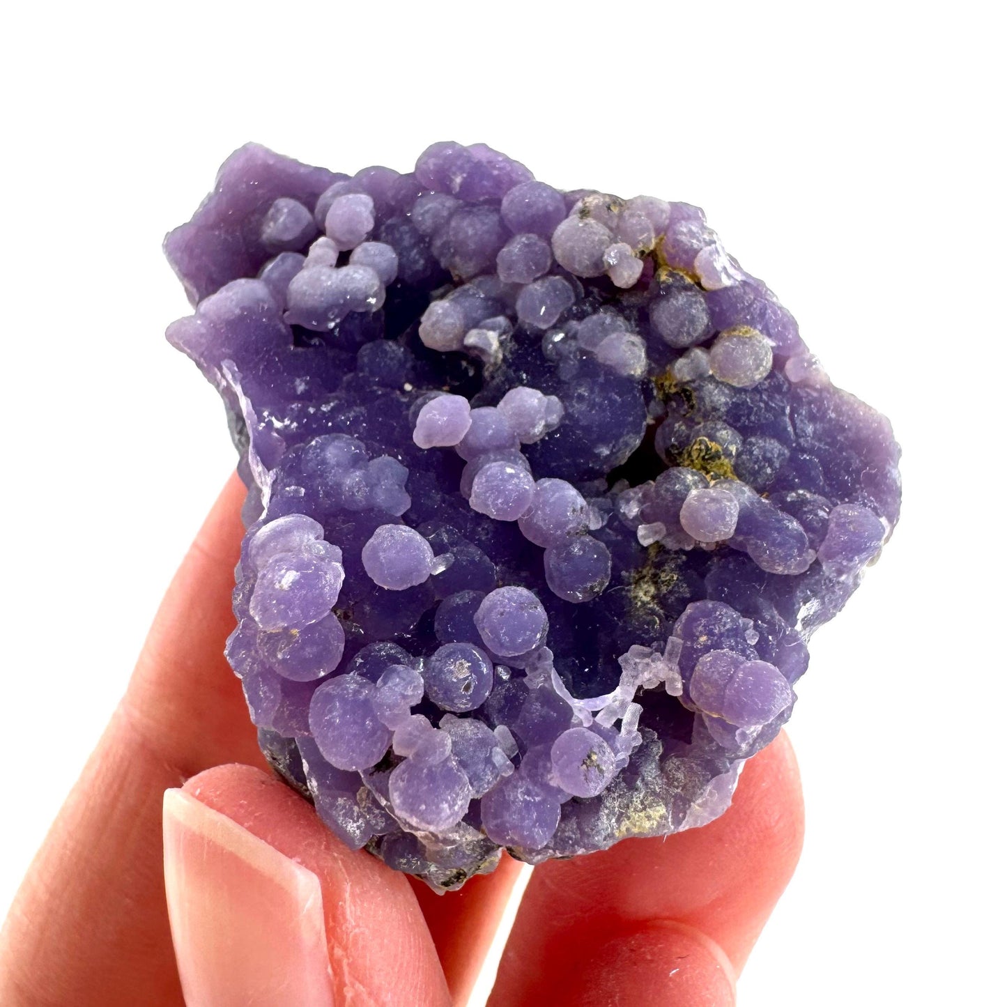Grape Agate | botryoidal crystal cluster, purple mineral specimen from Indonesia