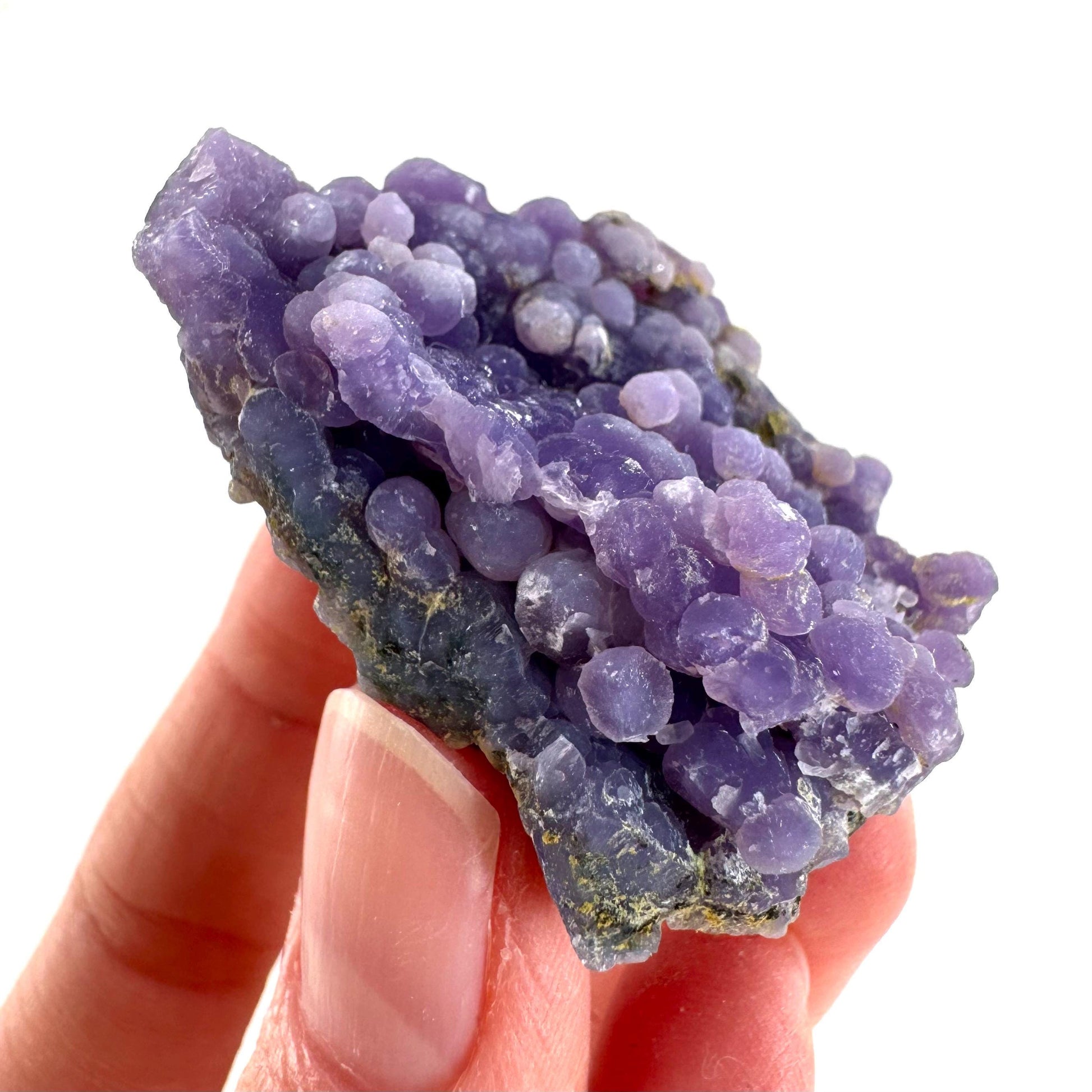 Grape Agate | botryoidal crystal cluster, purple mineral specimen from Indonesia