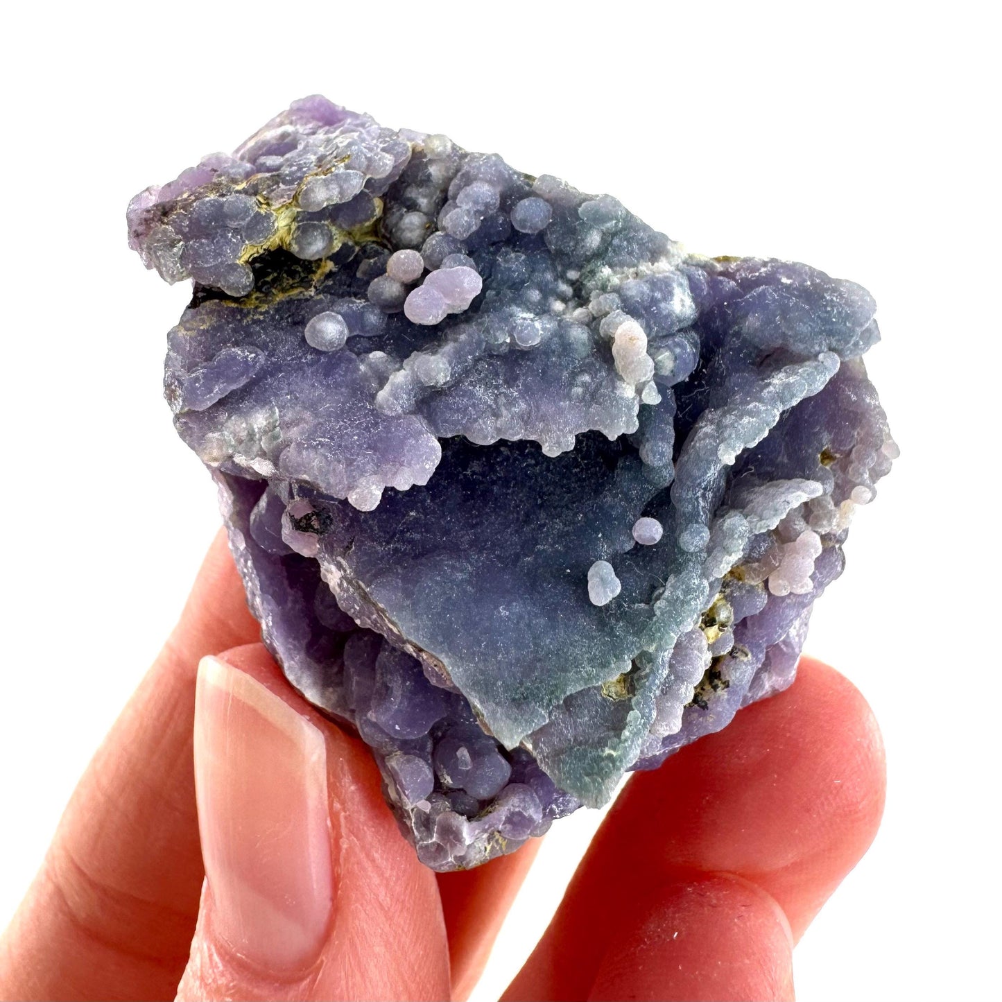 Grape Agate | botryoidal crystal cluster, purple mineral specimen from Indonesia