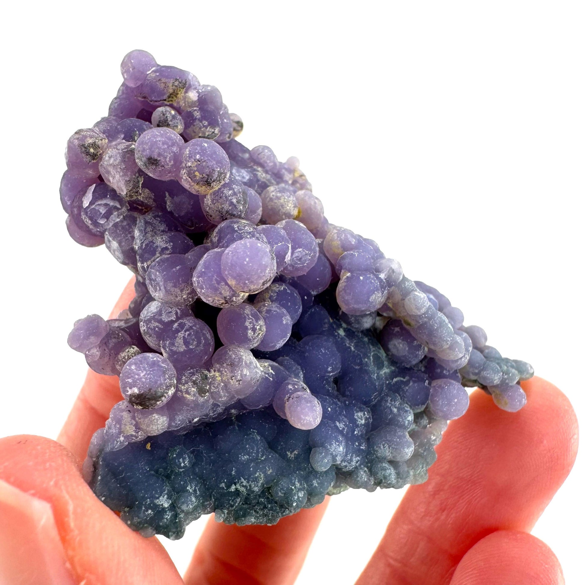 Grape Agate | botryoidal crystal cluster, purple mineral specimen from Indonesia