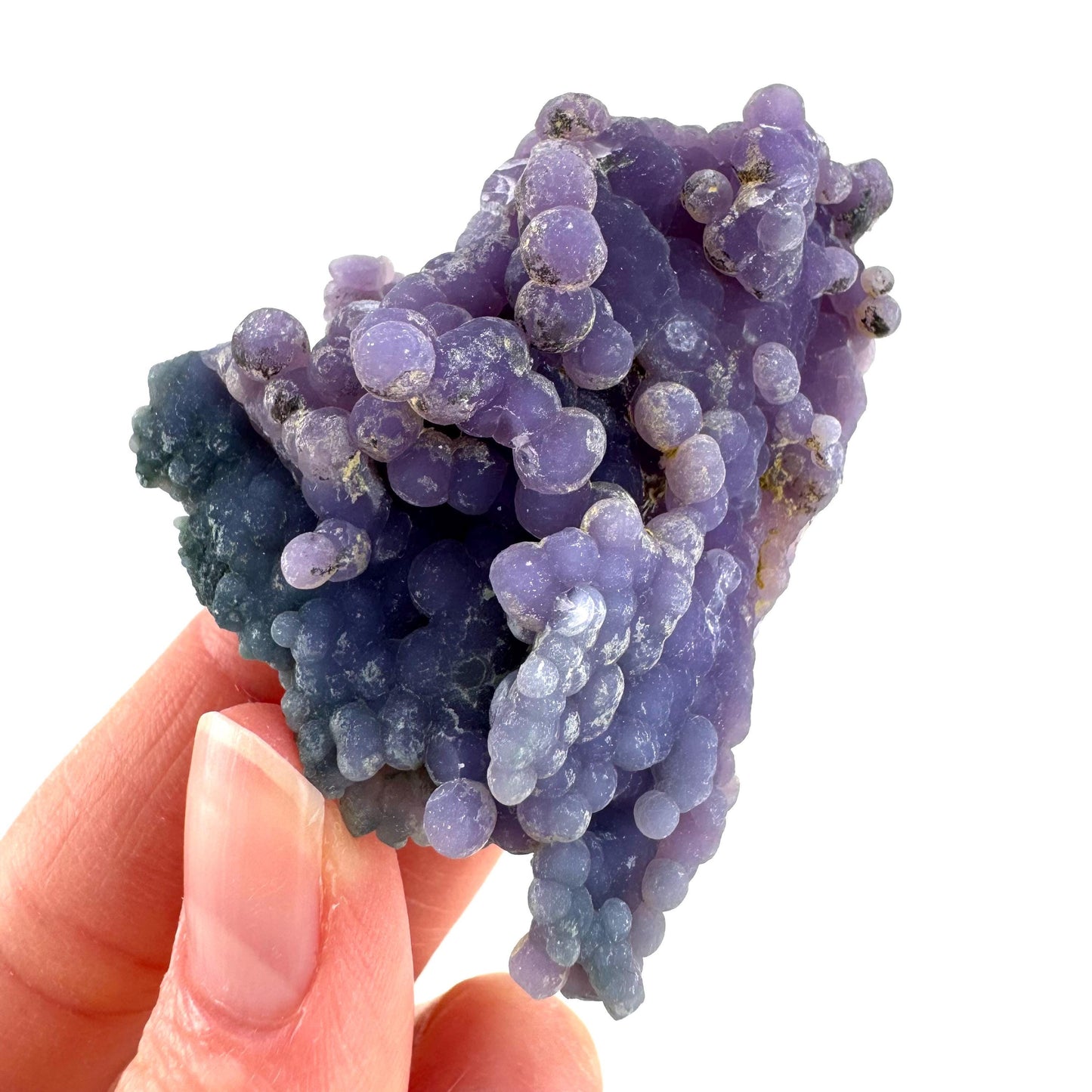 Grape Agate | botryoidal crystal cluster, purple mineral specimen from Indonesia
