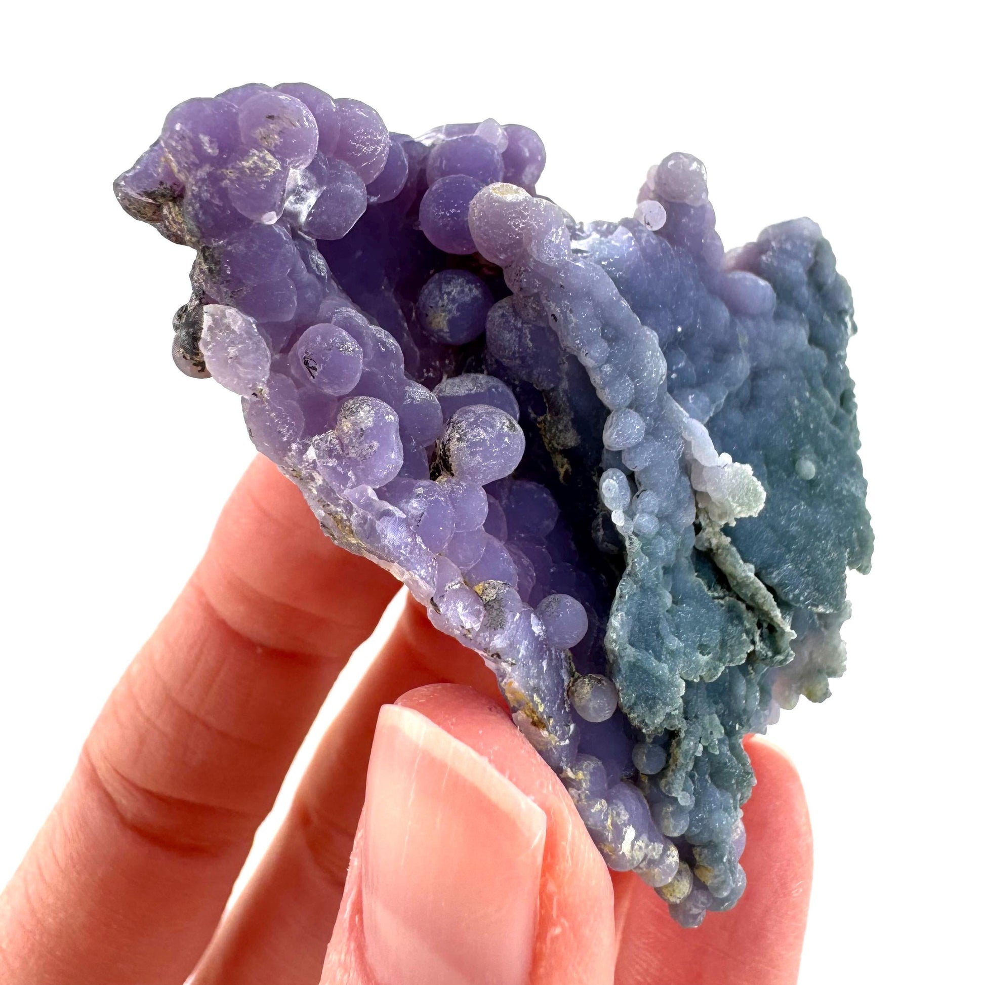 Grape Agate | botryoidal crystal cluster, purple mineral specimen from Indonesia