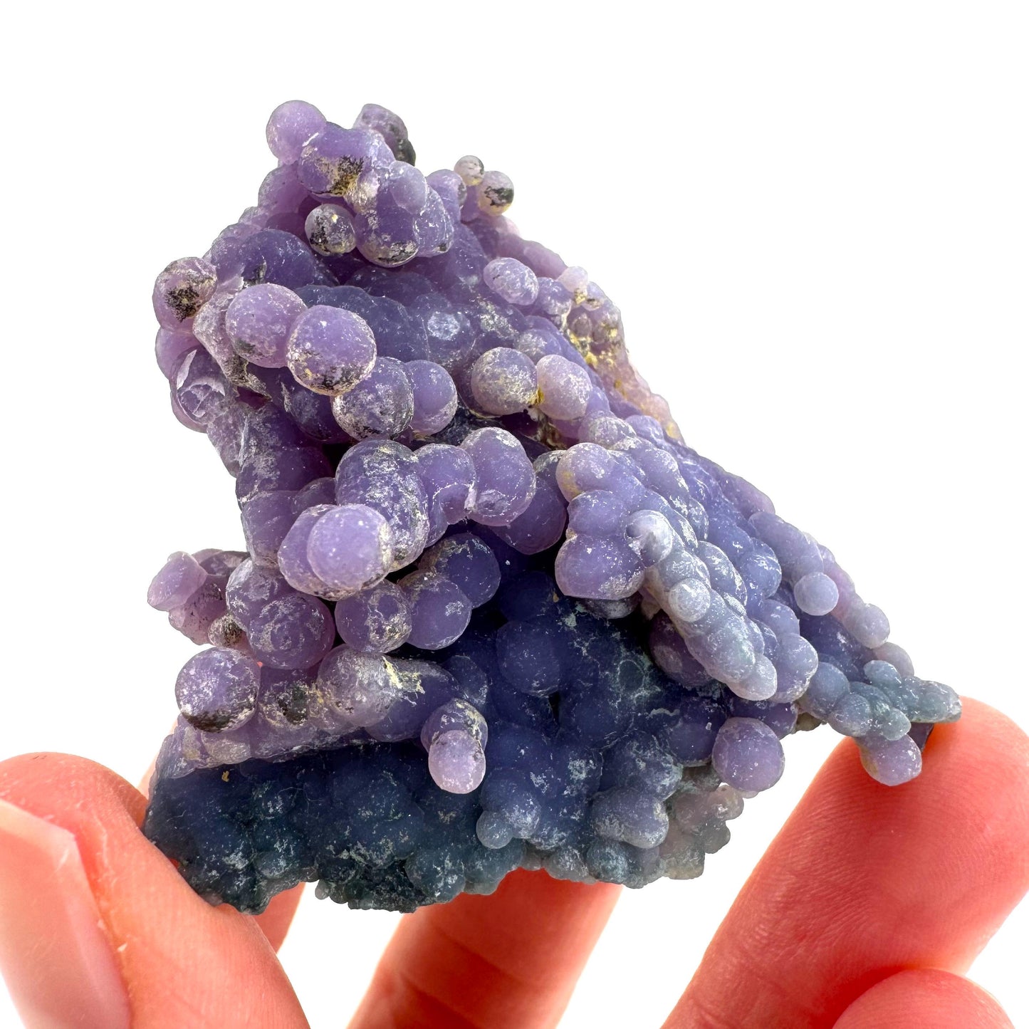 Grape Agate | botryoidal crystal cluster, purple mineral specimen from Indonesia