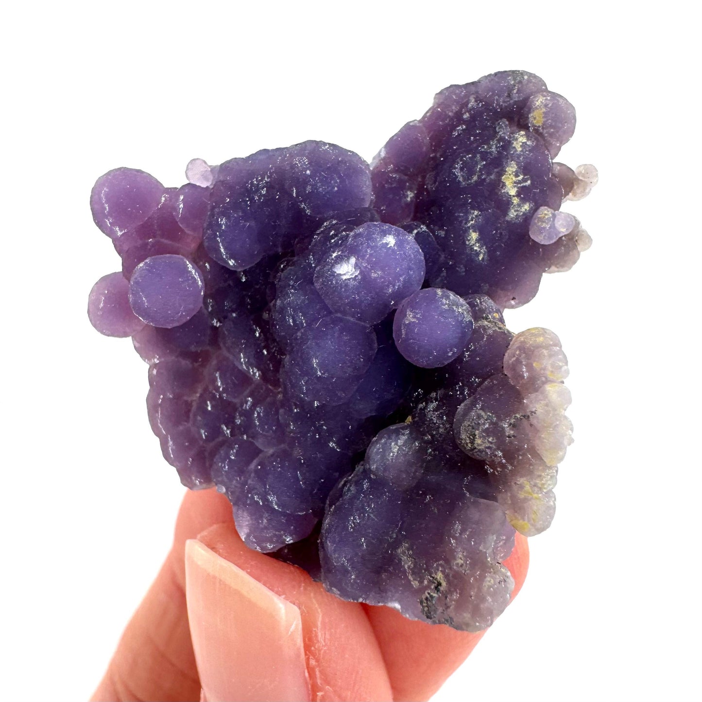 Grape Agate | botryoidal crystal cluster, purple mineral specimen from Indonesia