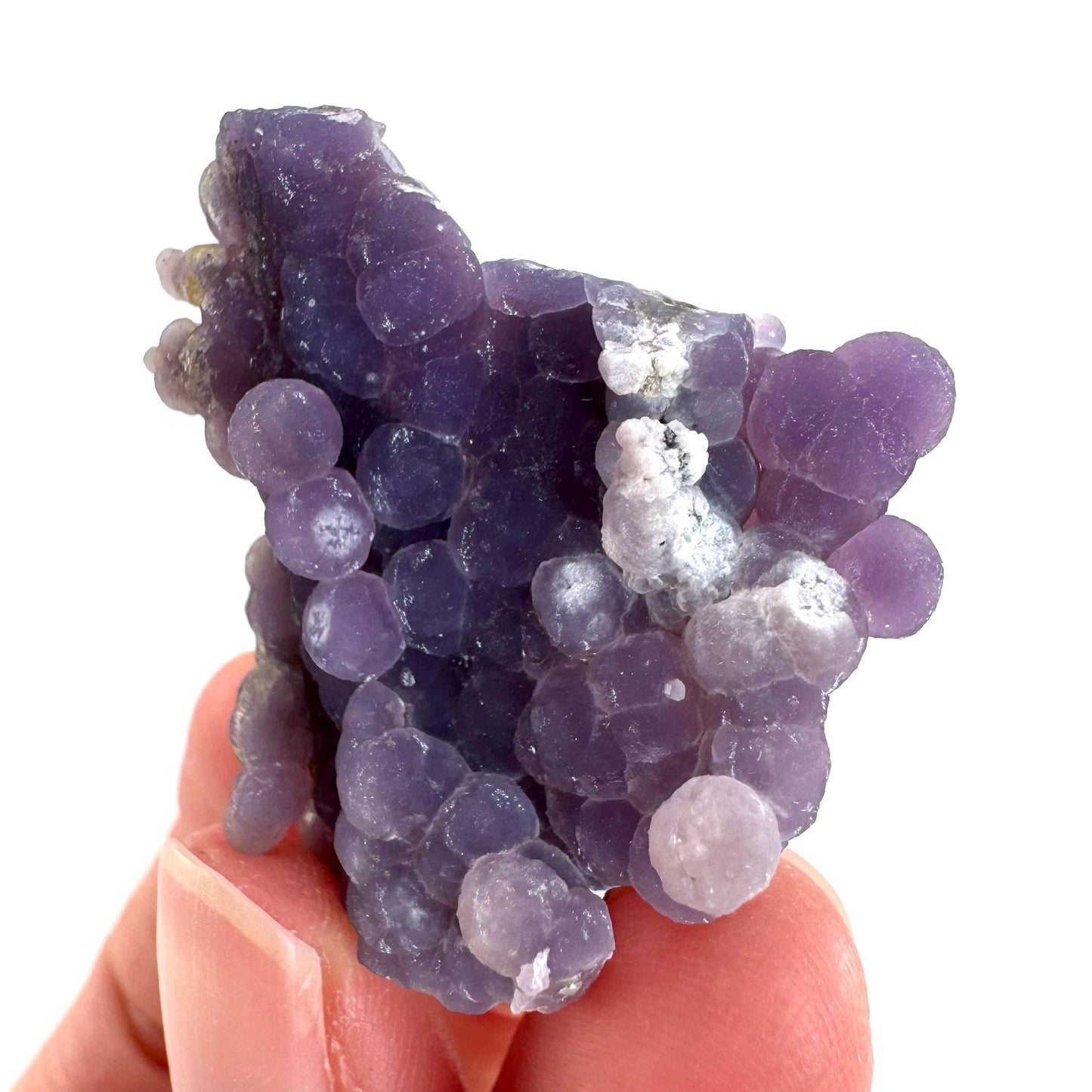 Grape Agate | botryoidal crystal cluster, purple mineral specimen from Indonesia
