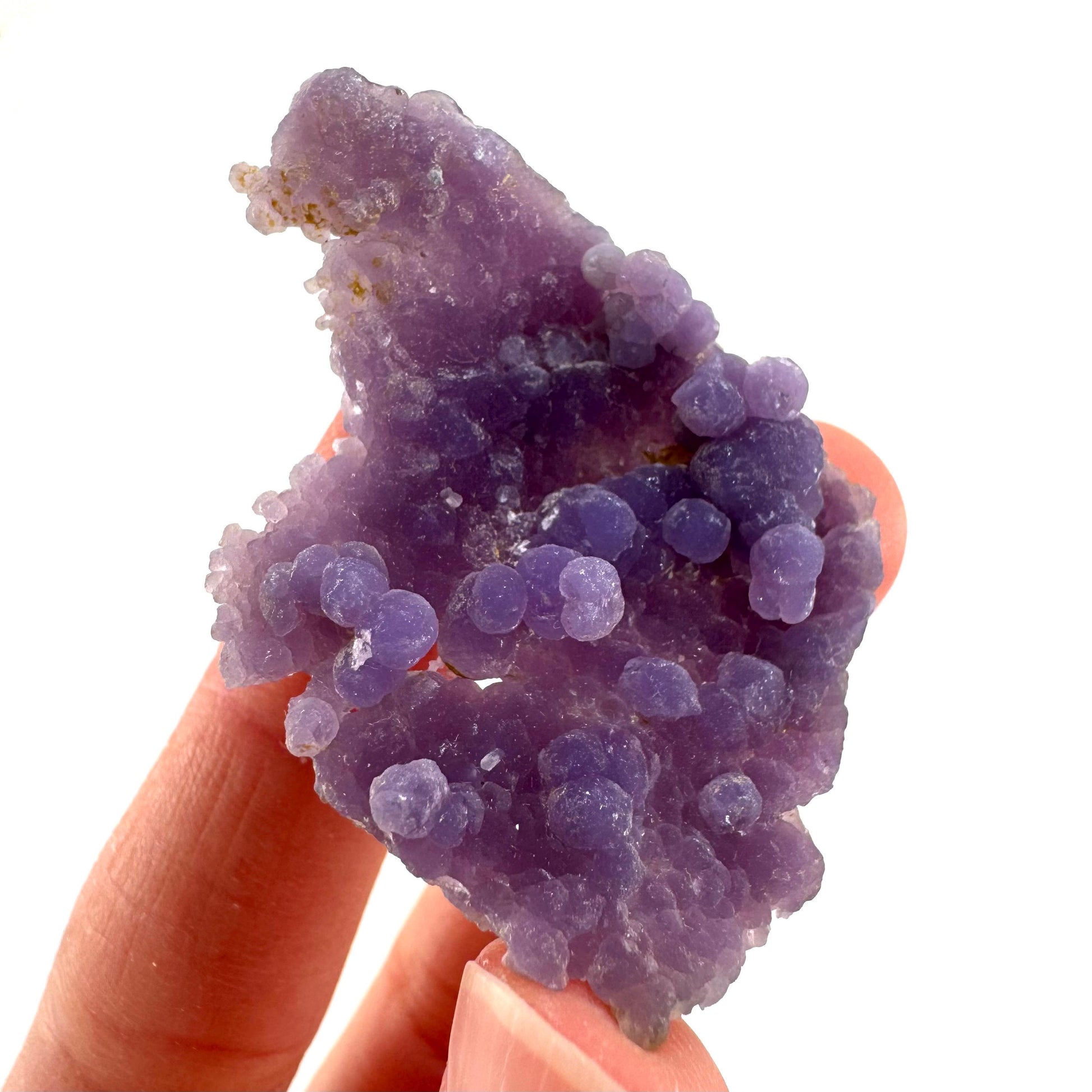 Grape Agate | botryoidal crystal cluster, purple mineral specimen from Indonesia