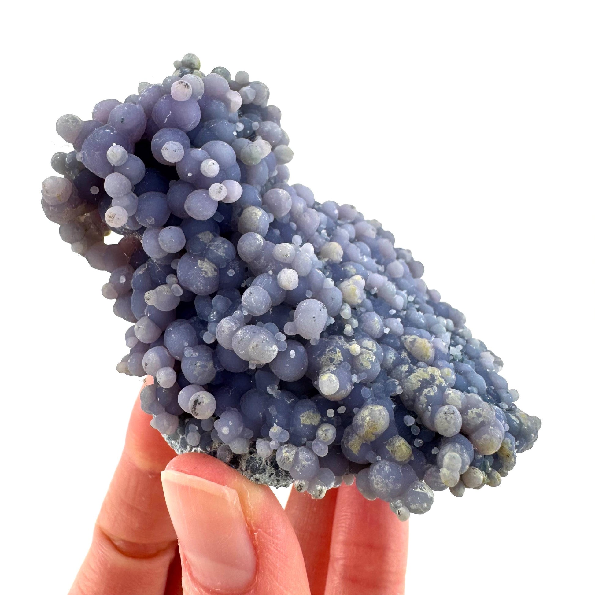 Grape Agate | botryoidal crystal cluster, purple mineral specimen from Indonesia