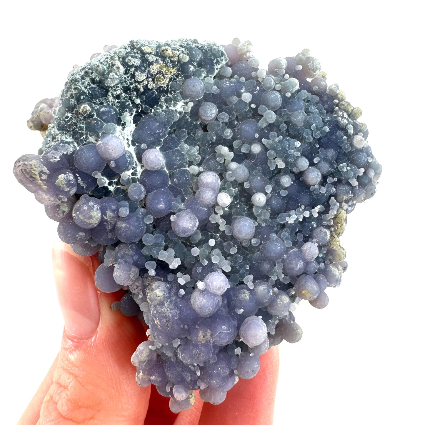 Grape Agate | botryoidal crystal cluster, purple mineral specimen from Indonesia
