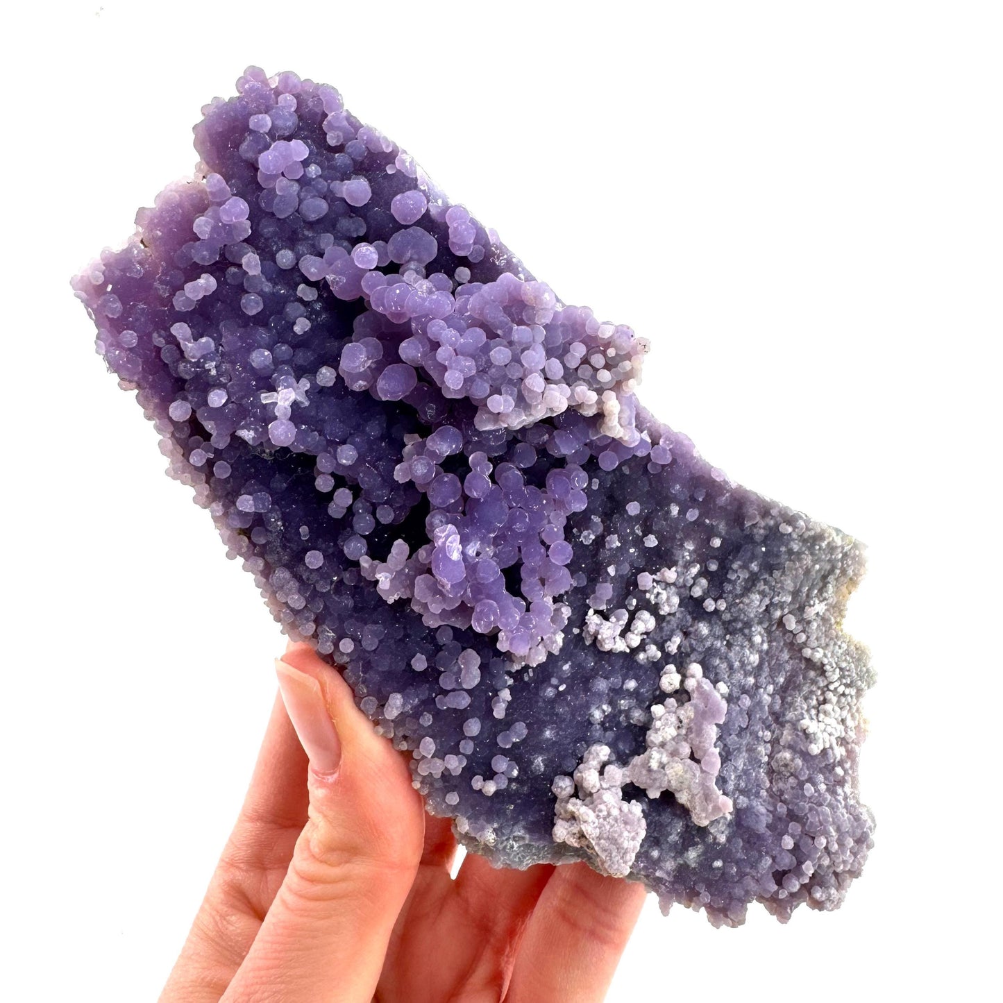 Grape Agate | botryoidal crystal cluster, purple mineral specimen from Indonesia