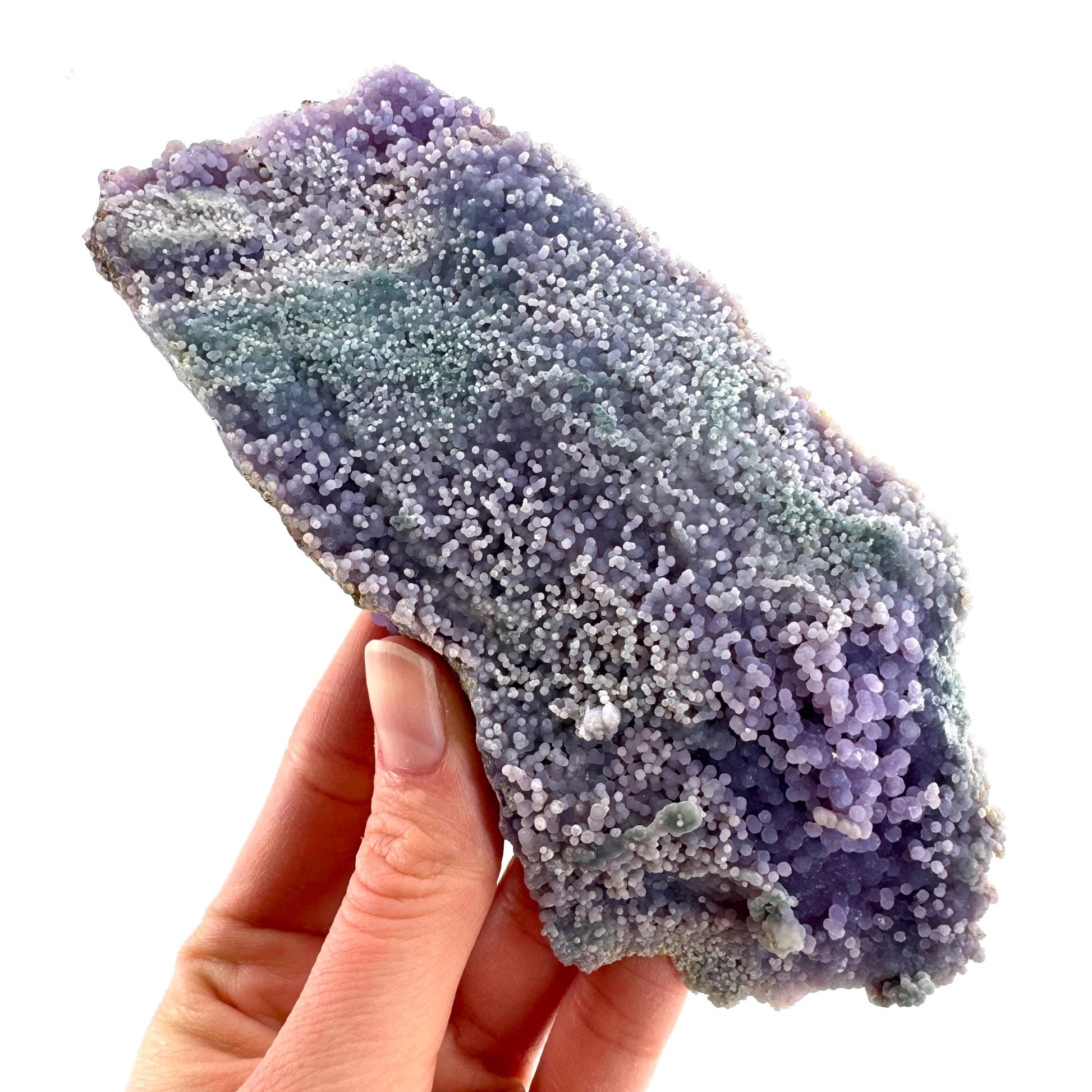 Grape Agate | botryoidal crystal cluster, purple mineral specimen from Indonesia