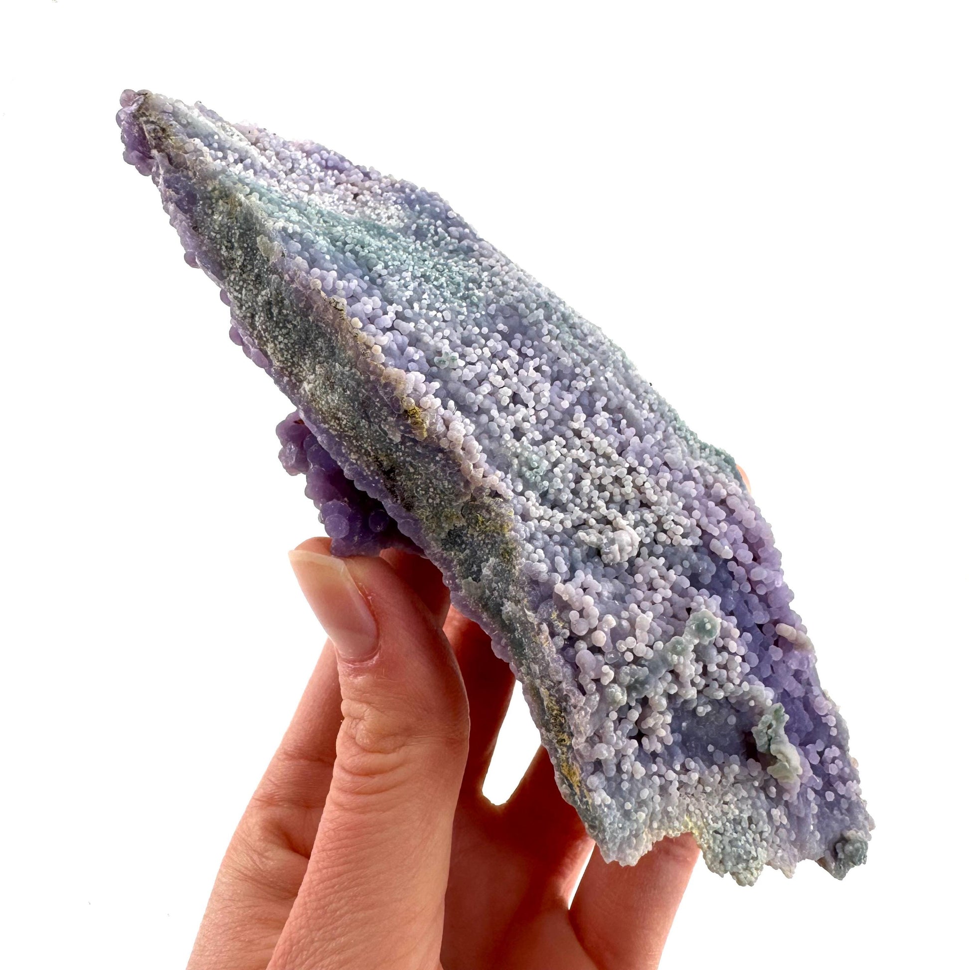 Grape Agate | botryoidal crystal cluster, purple mineral specimen from Indonesia