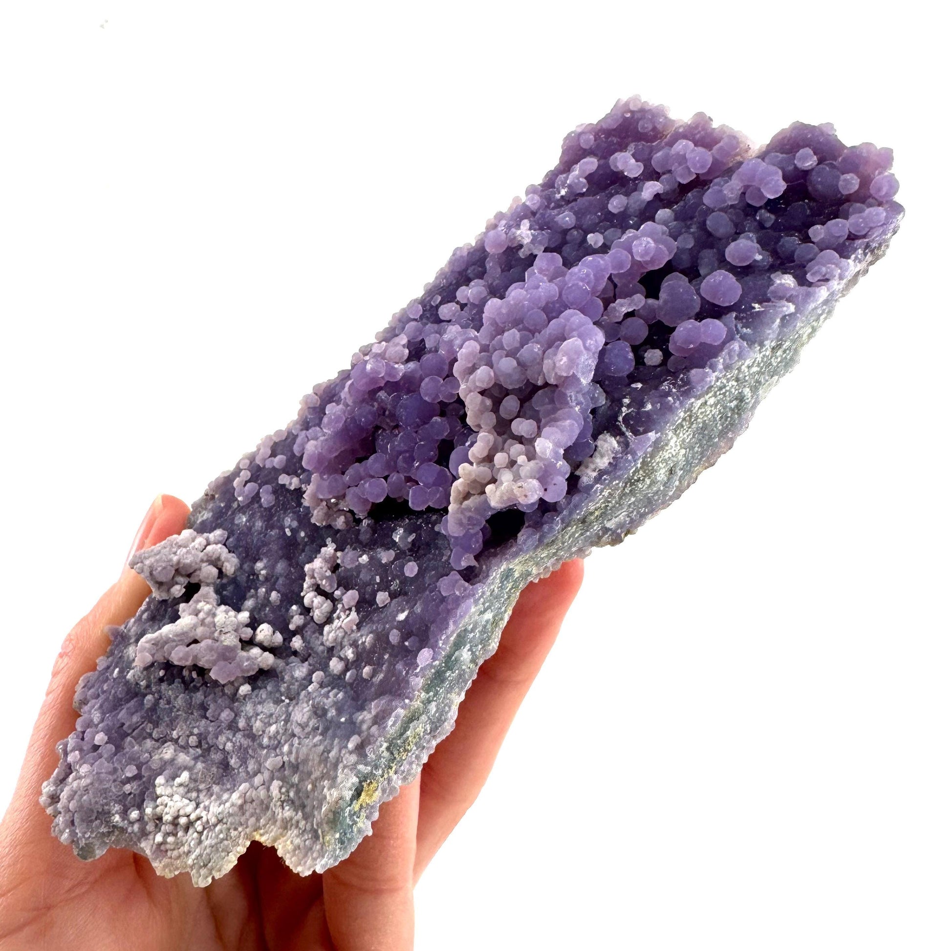 Grape Agate | botryoidal crystal cluster, purple mineral specimen from Indonesia