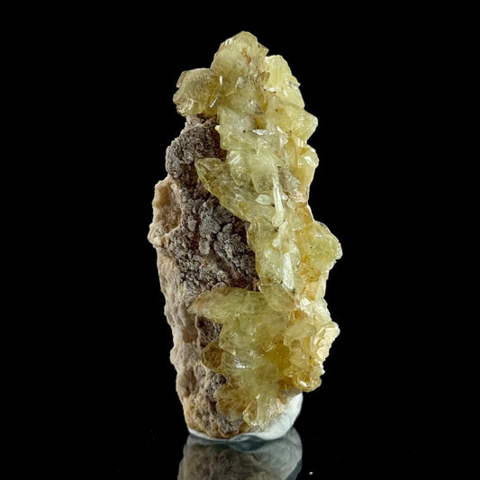 Brazilianite on Matrix | yellow crystal, mineral specimen from Brazil