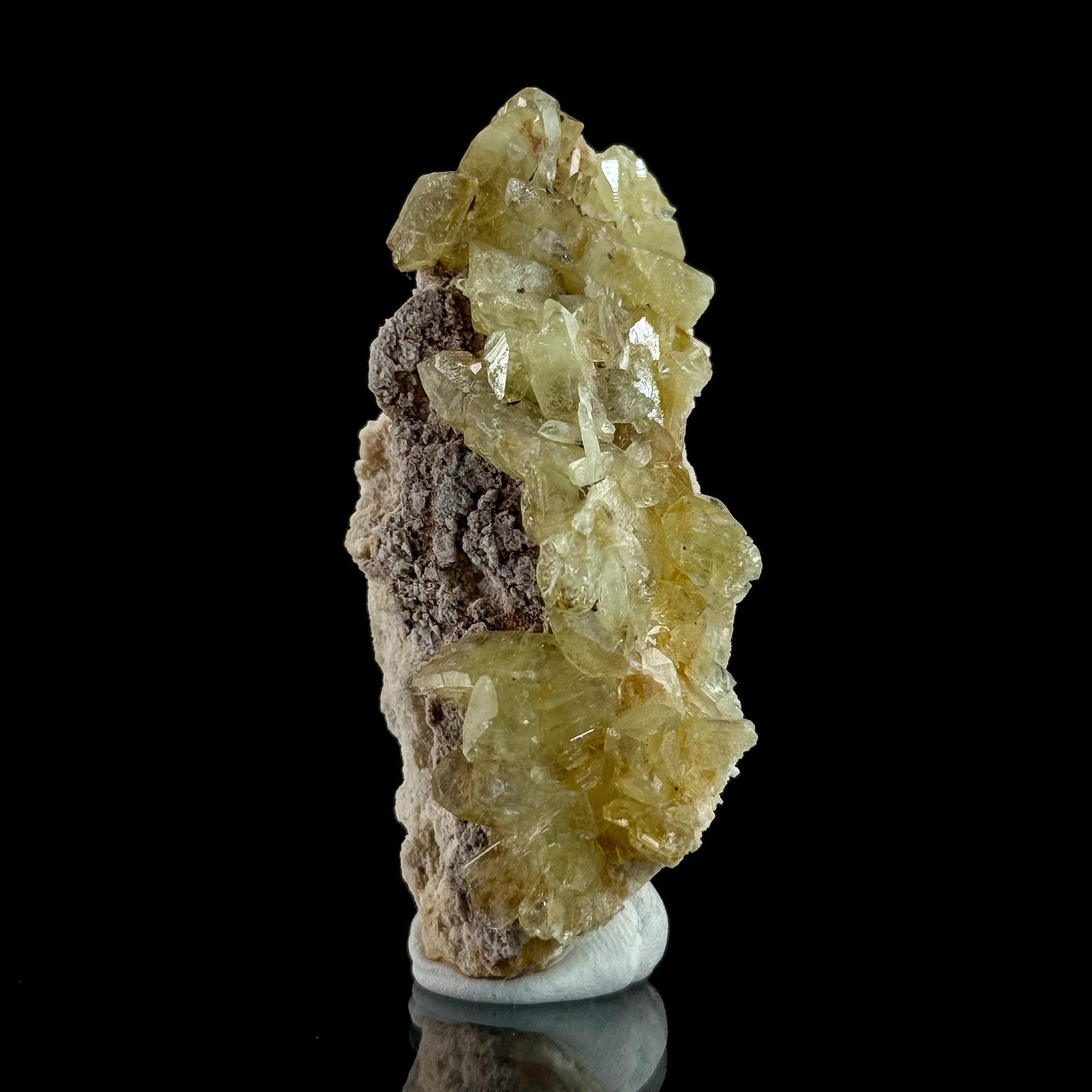 Brazilianite on Matrix | yellow crystal, mineral specimen from Brazil