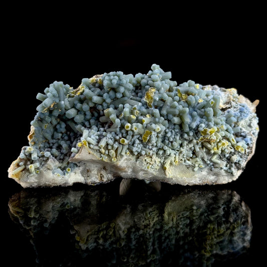 Plumbogummite | blue pyromorphite pseudomorph crystal, rare mineral specimen